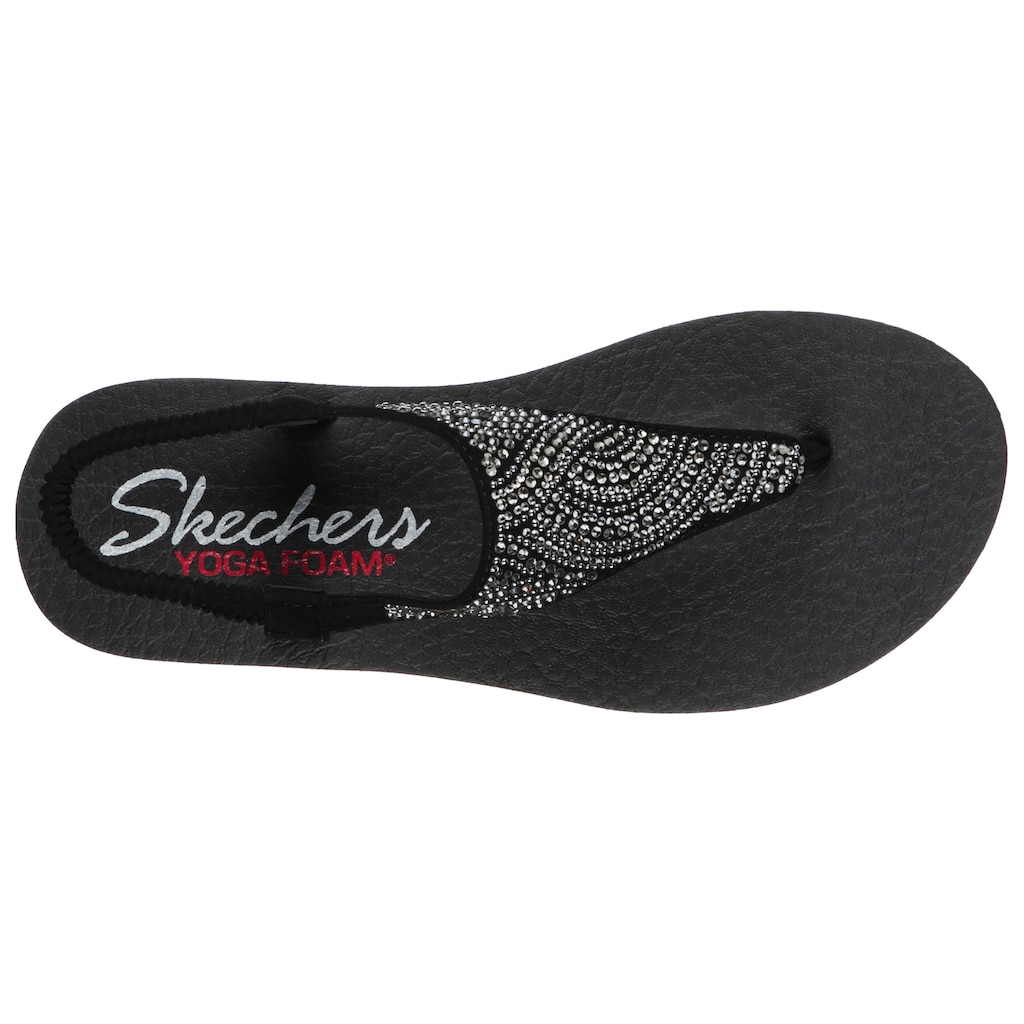 Skechers Sandale »MEDITATION-NEW MOON«, Sommerschuh, Sandalette, Riemchensandale, mit Strasssteinen besetzt