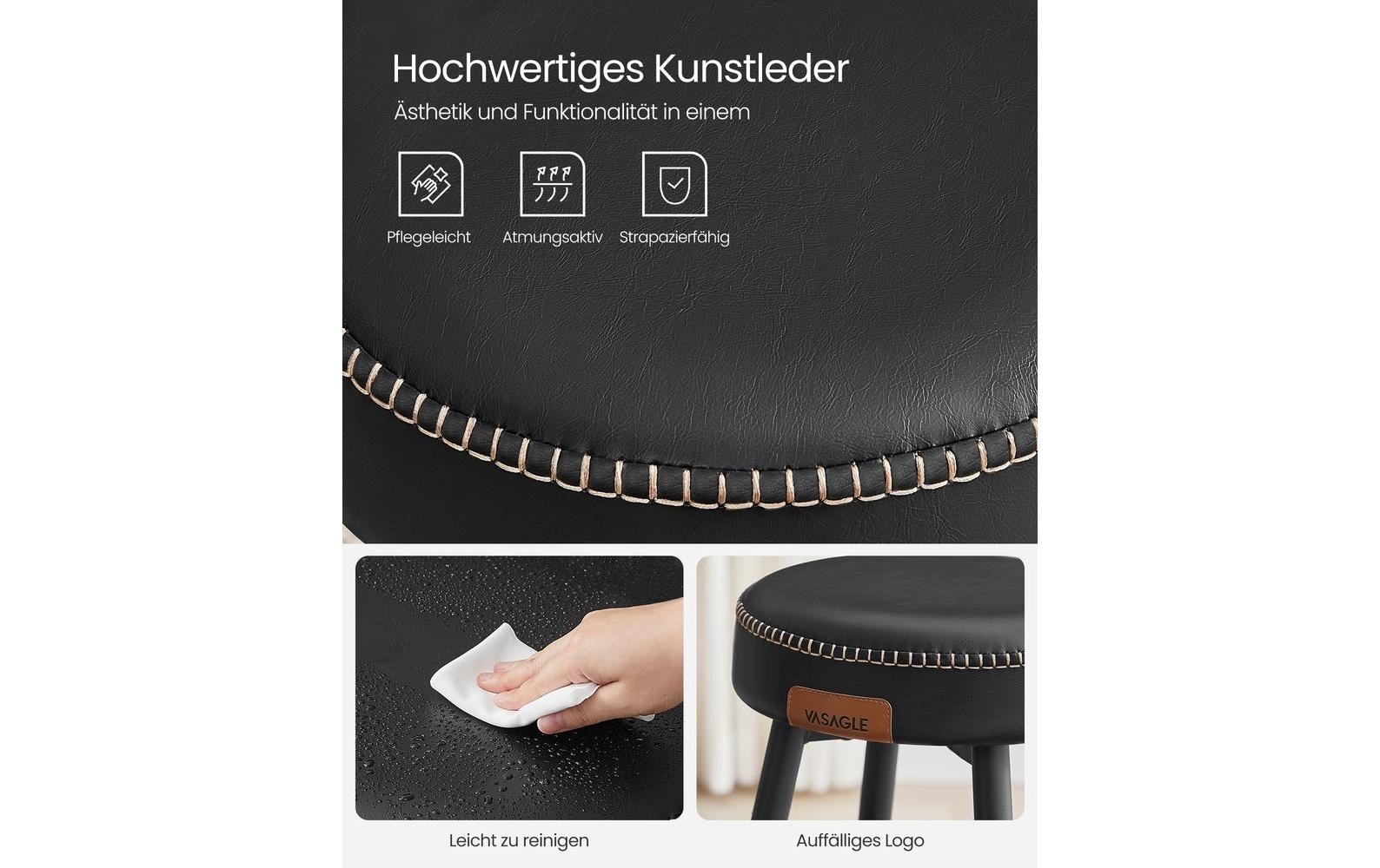 VASAGLE Barhocker »2 Stück 51.6 x 76.2 cm«