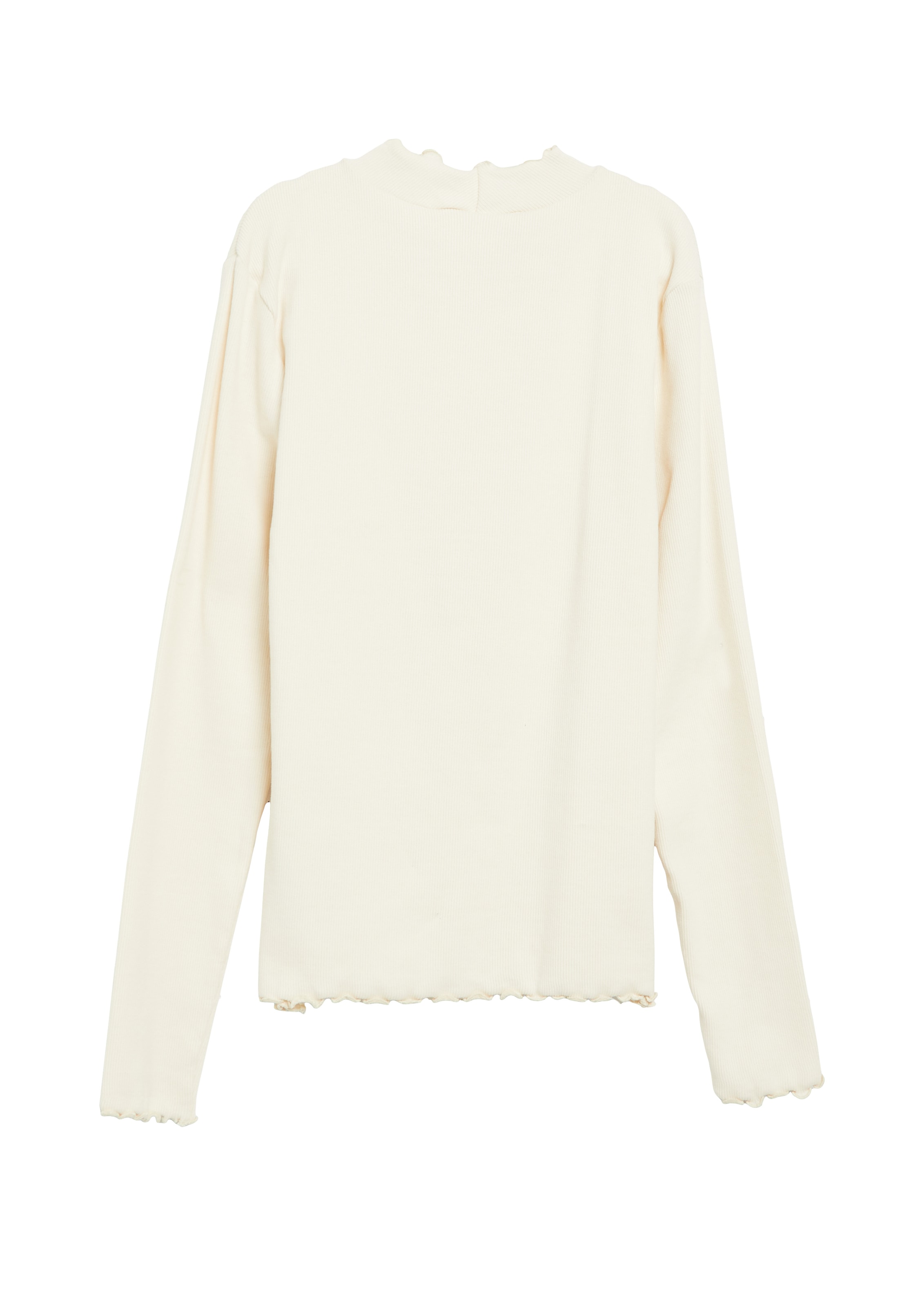 Image of s.Oliver Junior Langarmshirt mit Wellensäumen an Kragen, Ärmeln und Saum / Stretch / Für Girls