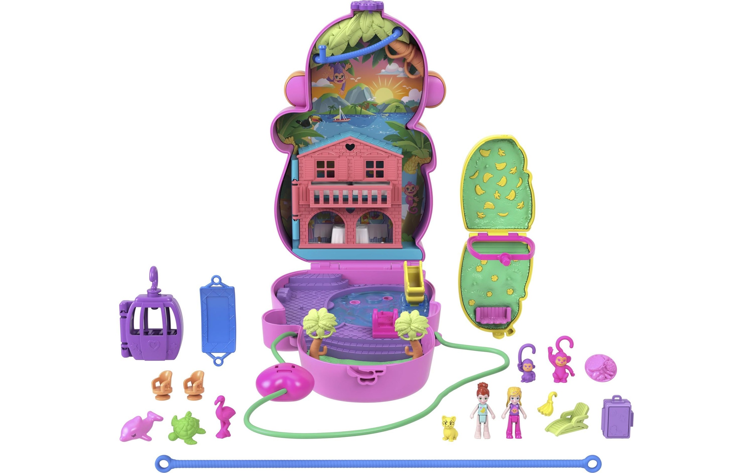 Polly Pocket Puppenhaus »Affenmama und Baby«