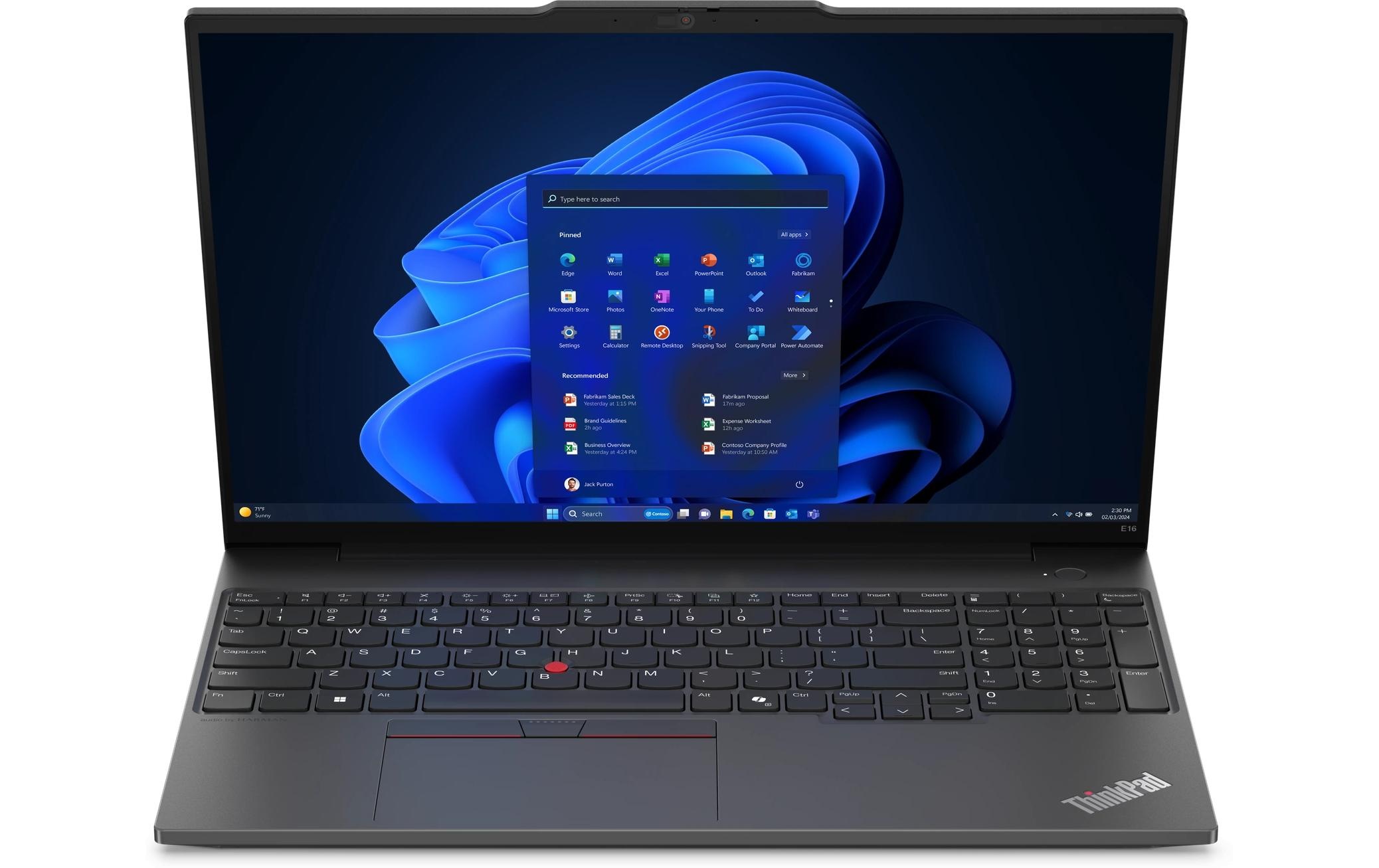 Lenovo Business-Notebook »ThinkPad E16 Gen. 2 (AMD)«, 40,48 cm, / 16 Zoll, AMD, Ryzen 7, Radeon