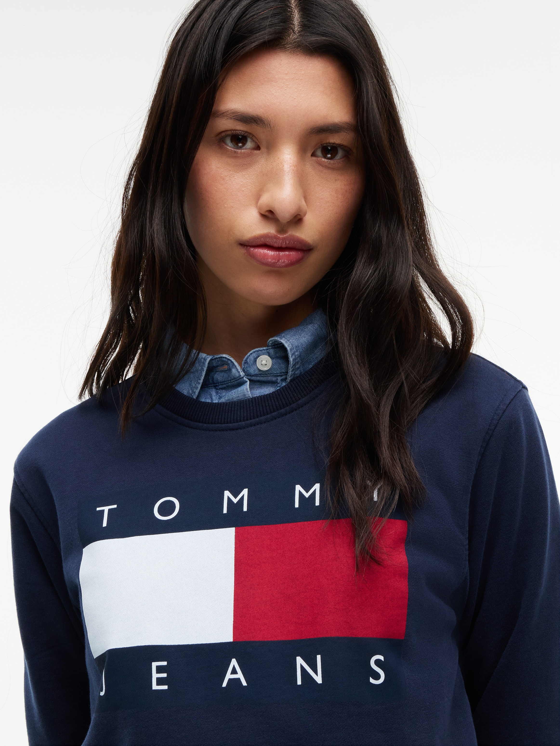 Tommy Jeans Sweat-shirt »TJW REG FLAG CREW«, Coton
