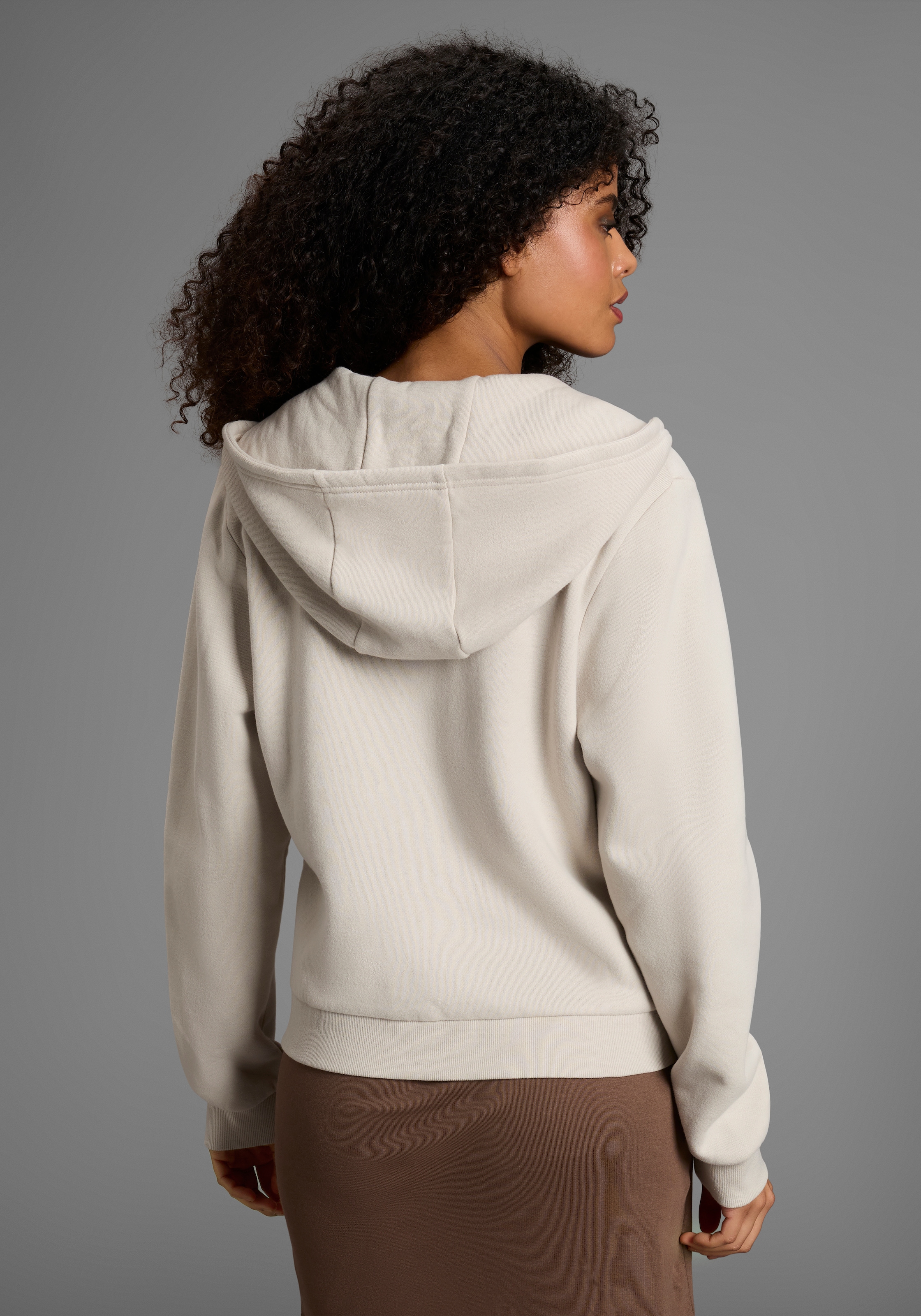 DELMAO Sweat à capuche mit Reissverschluss, Kapuze & Kängurutasche