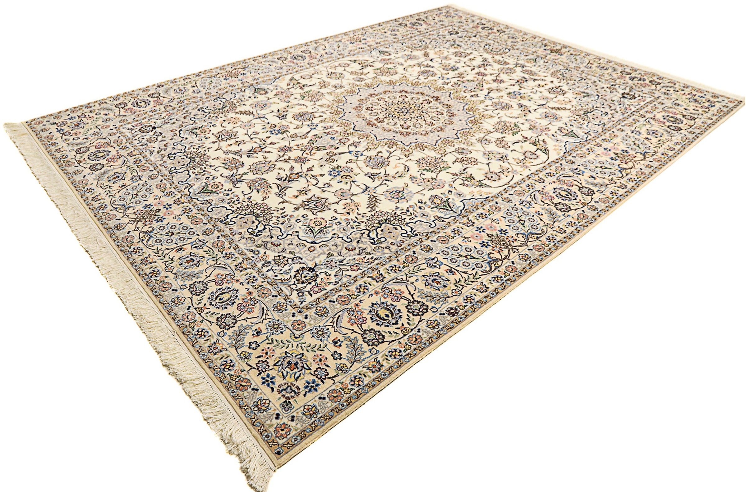 Image of morgenland Orientteppich »Perser - Nain - Royal - 352 x 254 cm - beige«, rechteckig, 10 mm Höhe, Wohnzimmer, Handgeknüpft, Einzelstück mit Zertifikat bei Ackermann Versand Schweiz