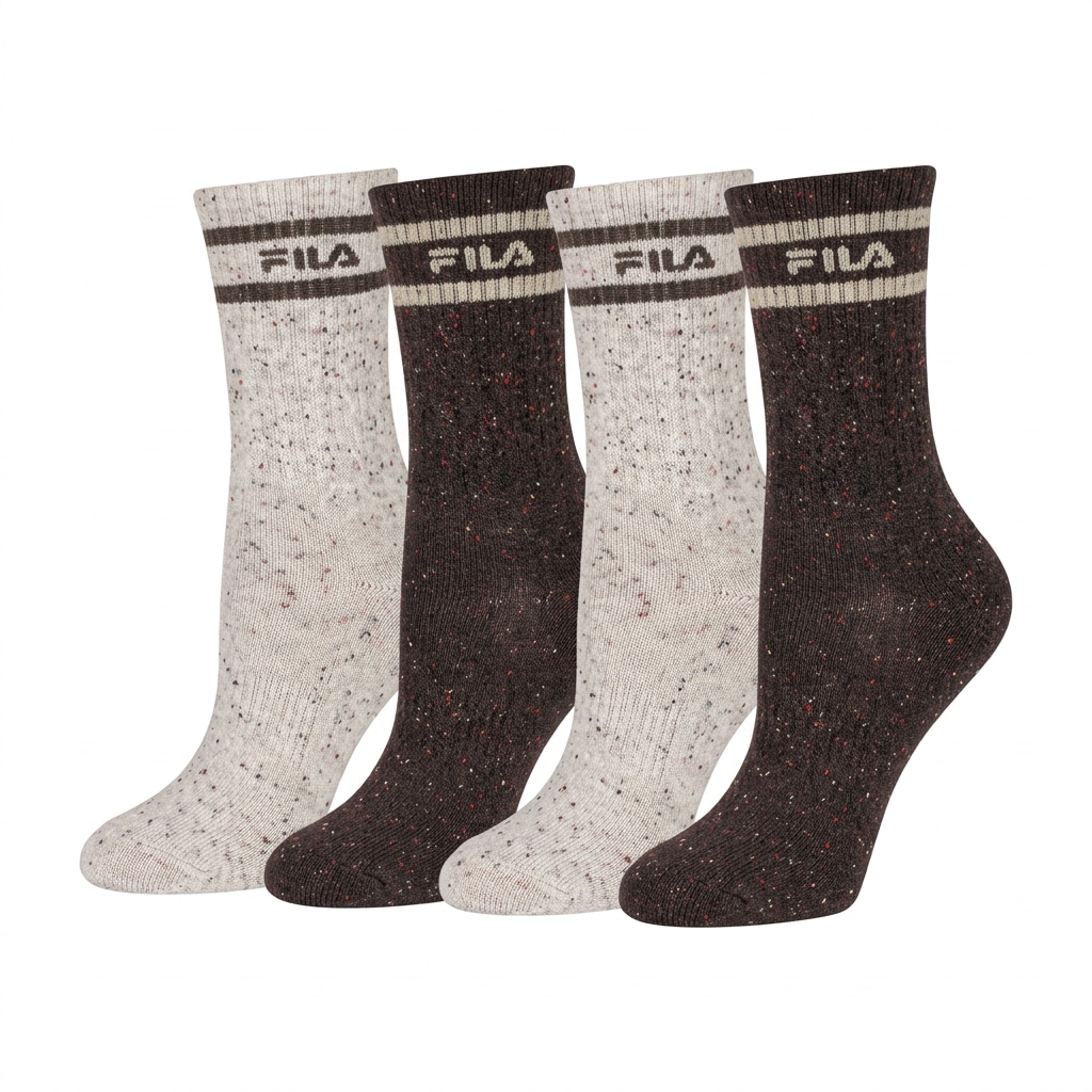 Fila Freizeitsocken »WOMAN LIFESTYLE NORMAL BUTTONED SOCKS« mit modischem Punktemuster