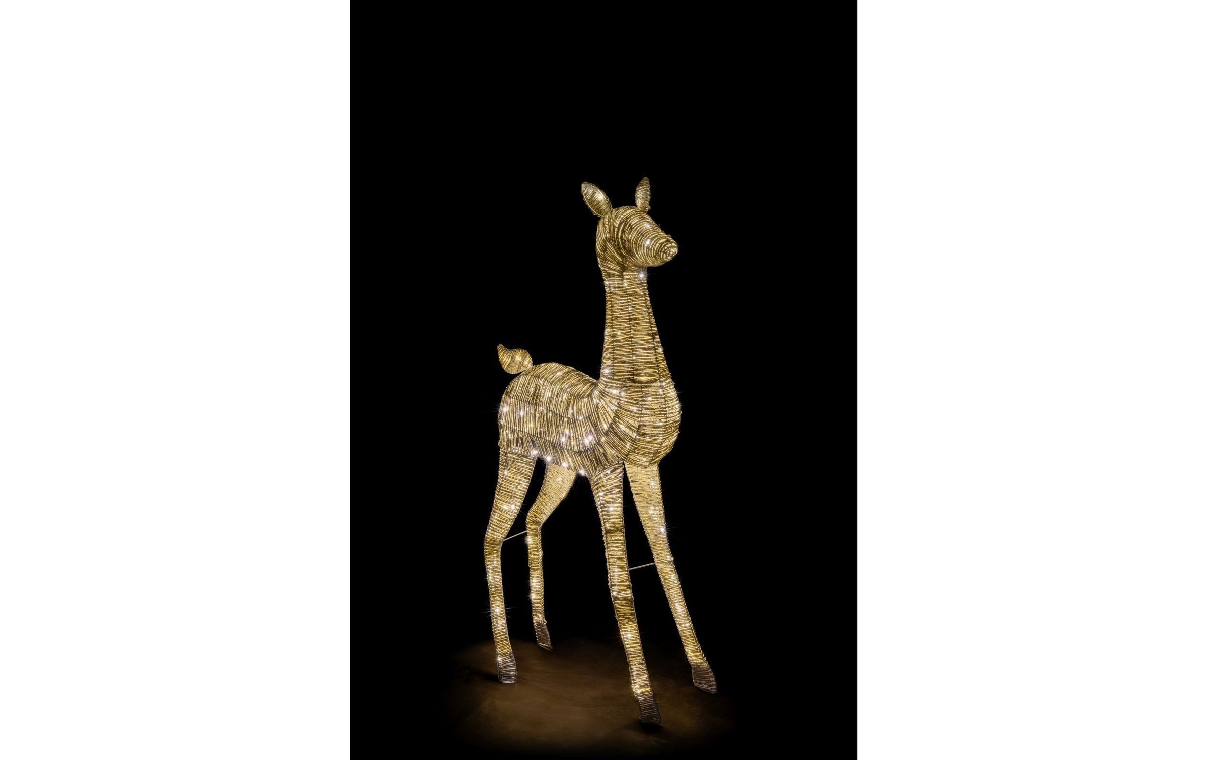 STT Figurine décorative LED »Gold reindeer« blanc chaud