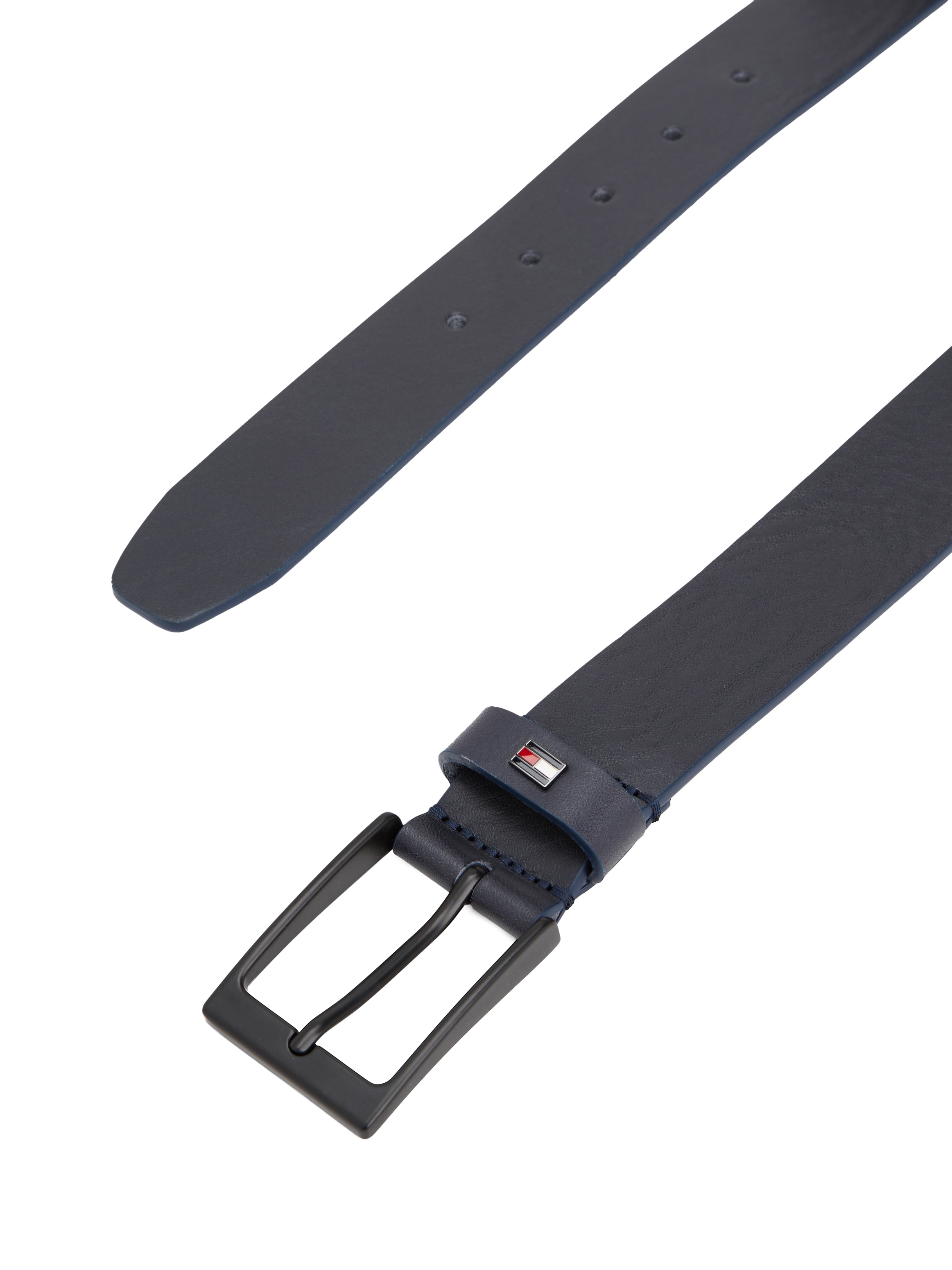 Tommy Hilfiger Ledergürtel »LAYTON 3.5 cm breit« Metallpatch, Einfachdornschliesse