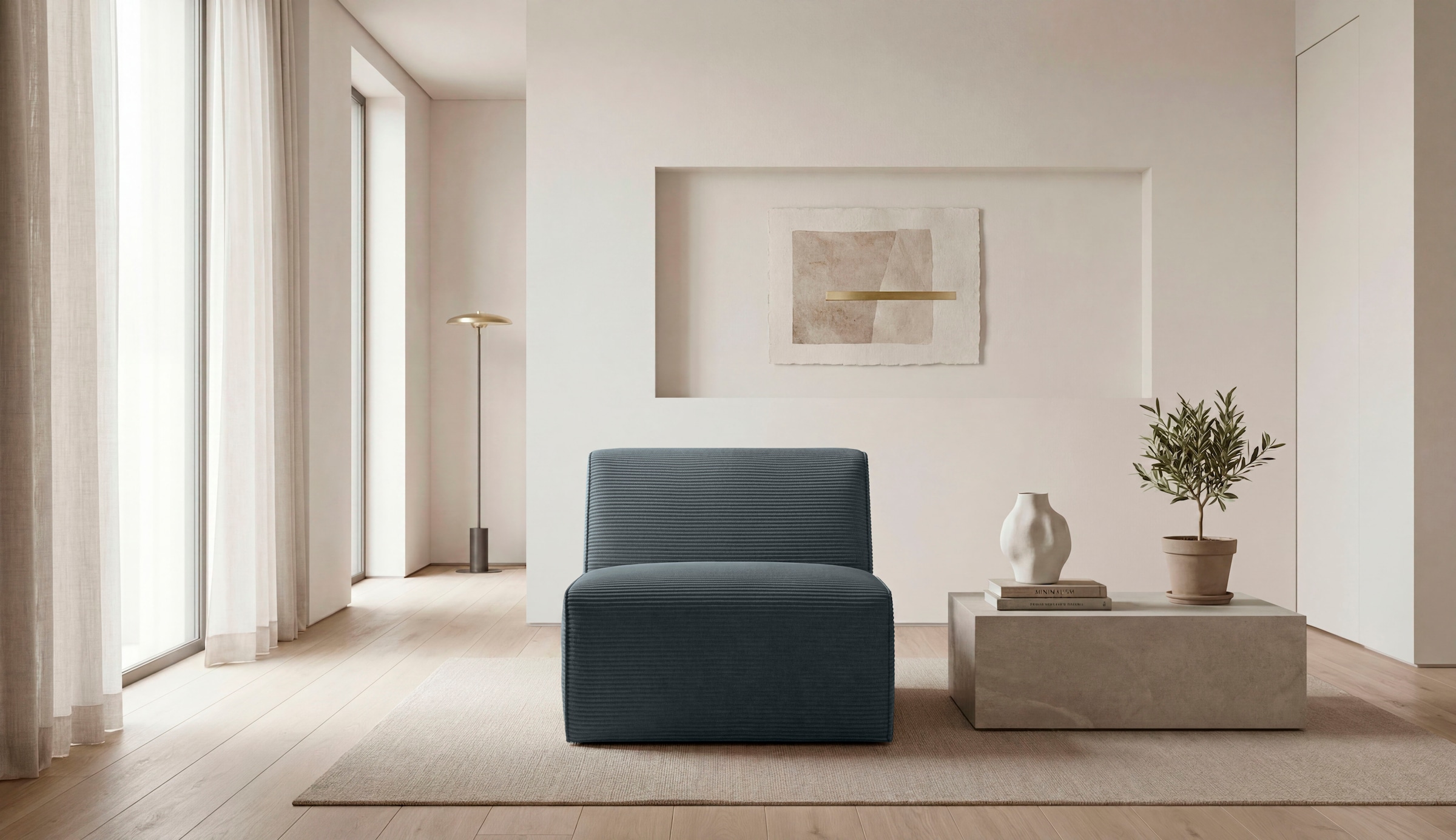 GOODproduct Sofaelement »Clayton Breite 76 cm« in einem trendigen Cord-Bezug