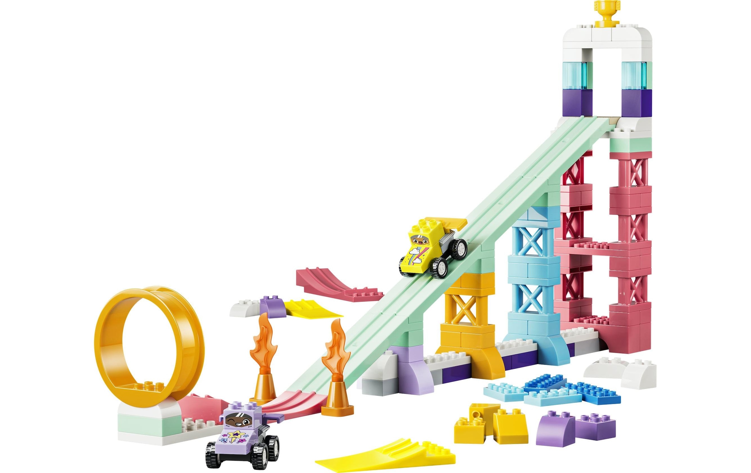LEGO® Konstruktionsspielsteine »Kreative Sprungschanzen mit kleinen Flitzern 3-in-1-Set (10478)« LEGO DUPLO Town; Made in Europe