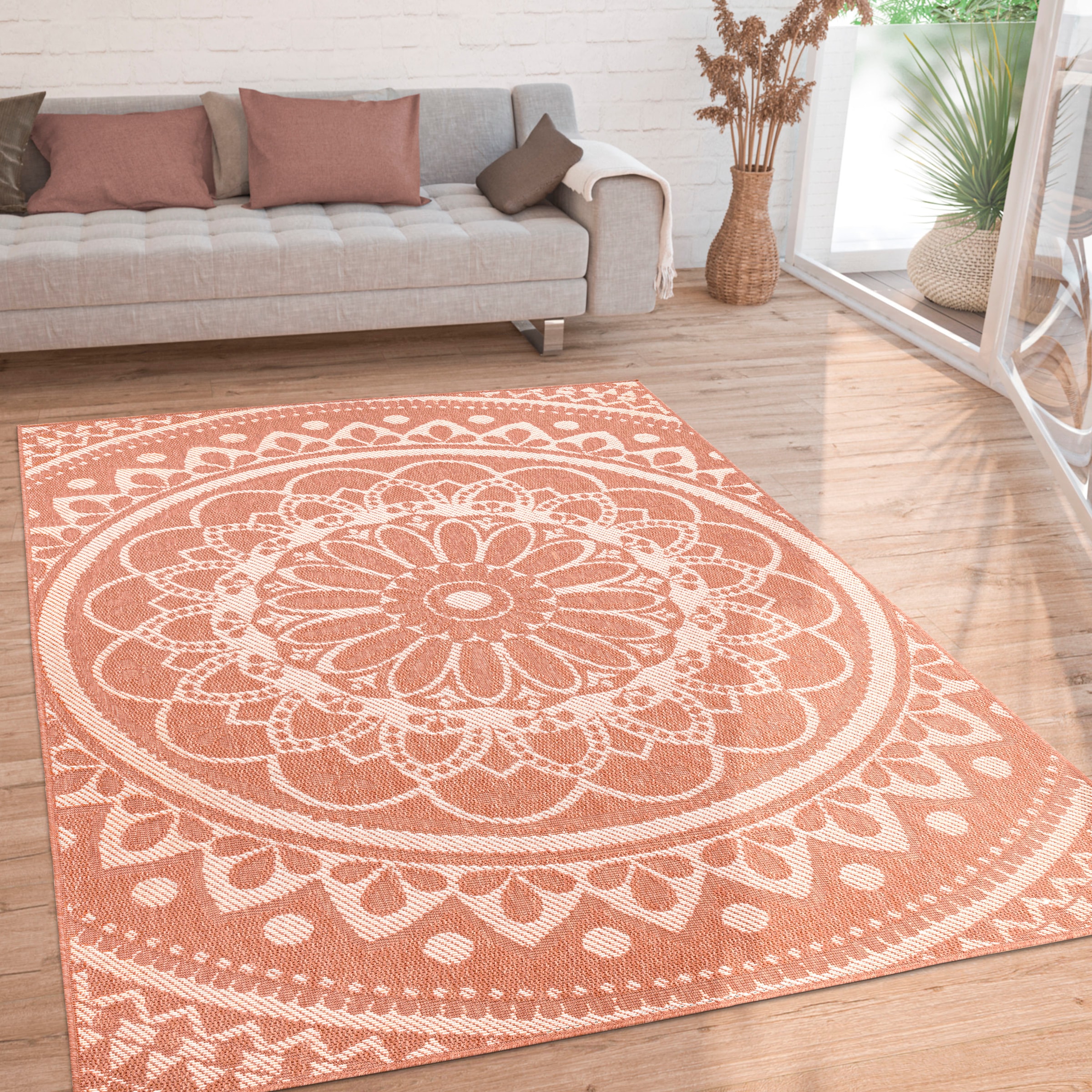 Paco Home Teppich orientalisches günstig modernes kaufen 471«, rechteckig, und In- Design, Flachgewebe, geeignet »Brescia Outdoor