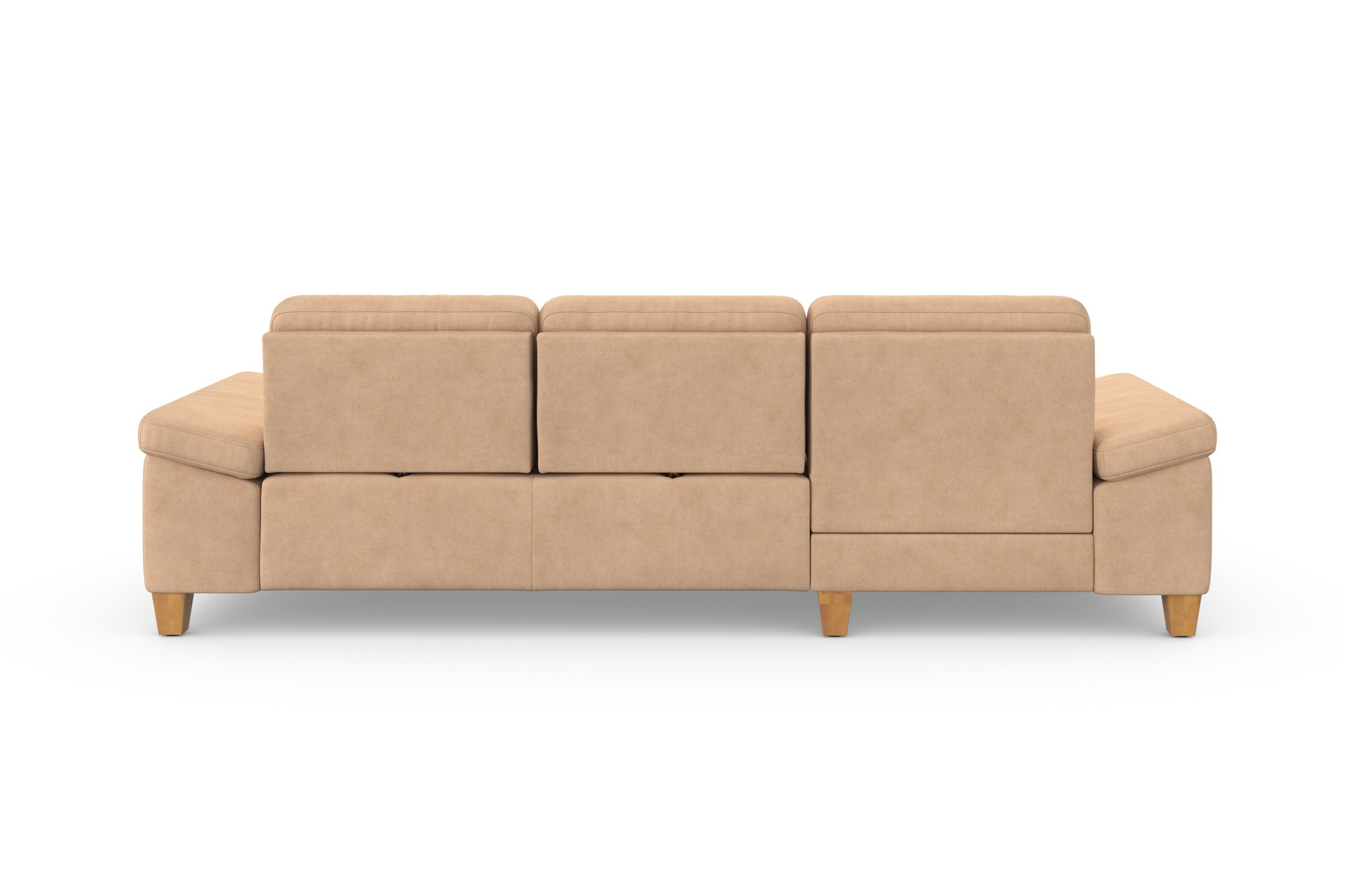 sit&more Ecksofa »Westham L-Form«, mit Recamiere, mit oder ohne Bettfunktion, Bettkasten, Füsse Eiche