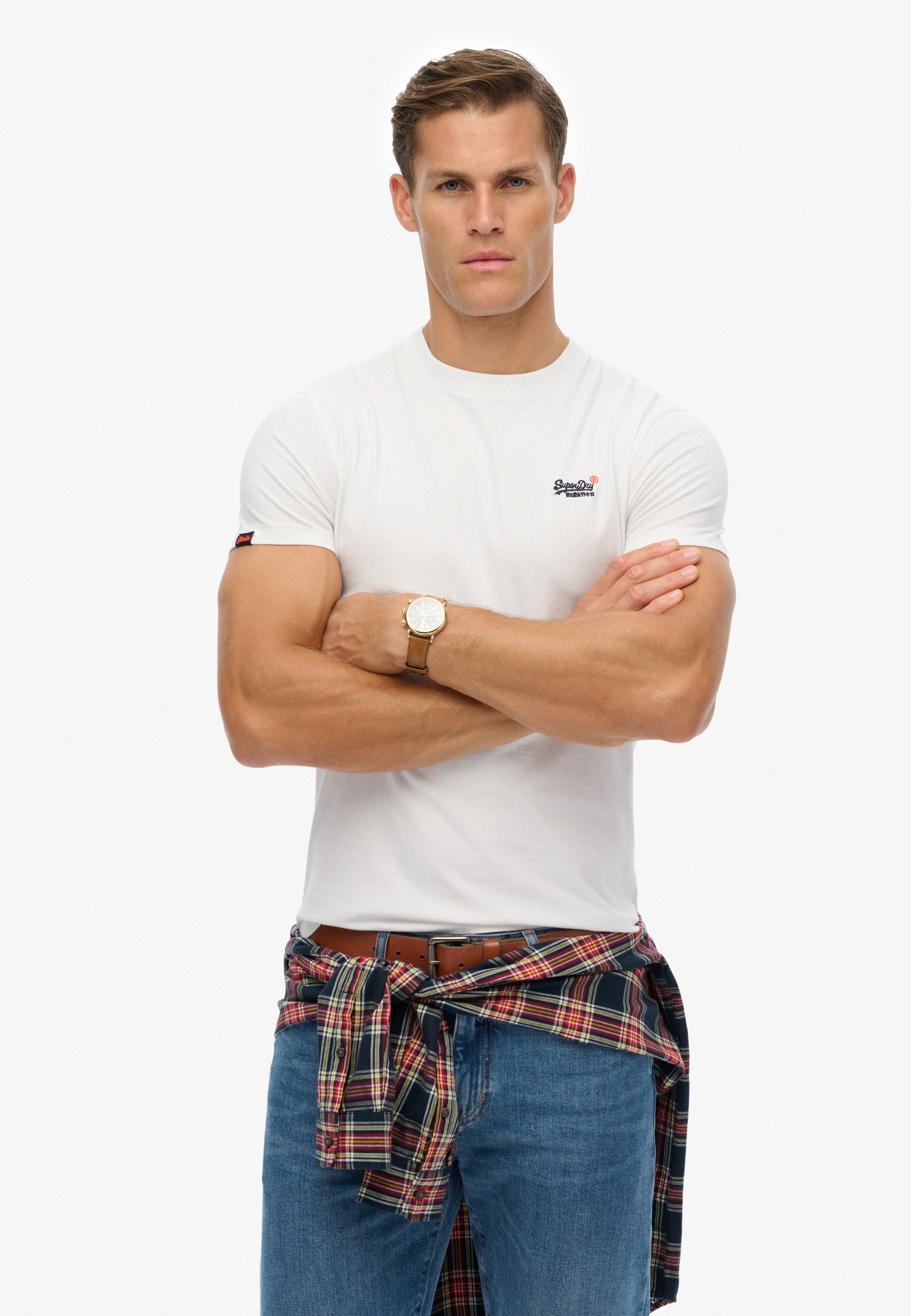 Image of Superdry Rundhalsshirt "ESSENTIAL CONTRAST EMB TEE"