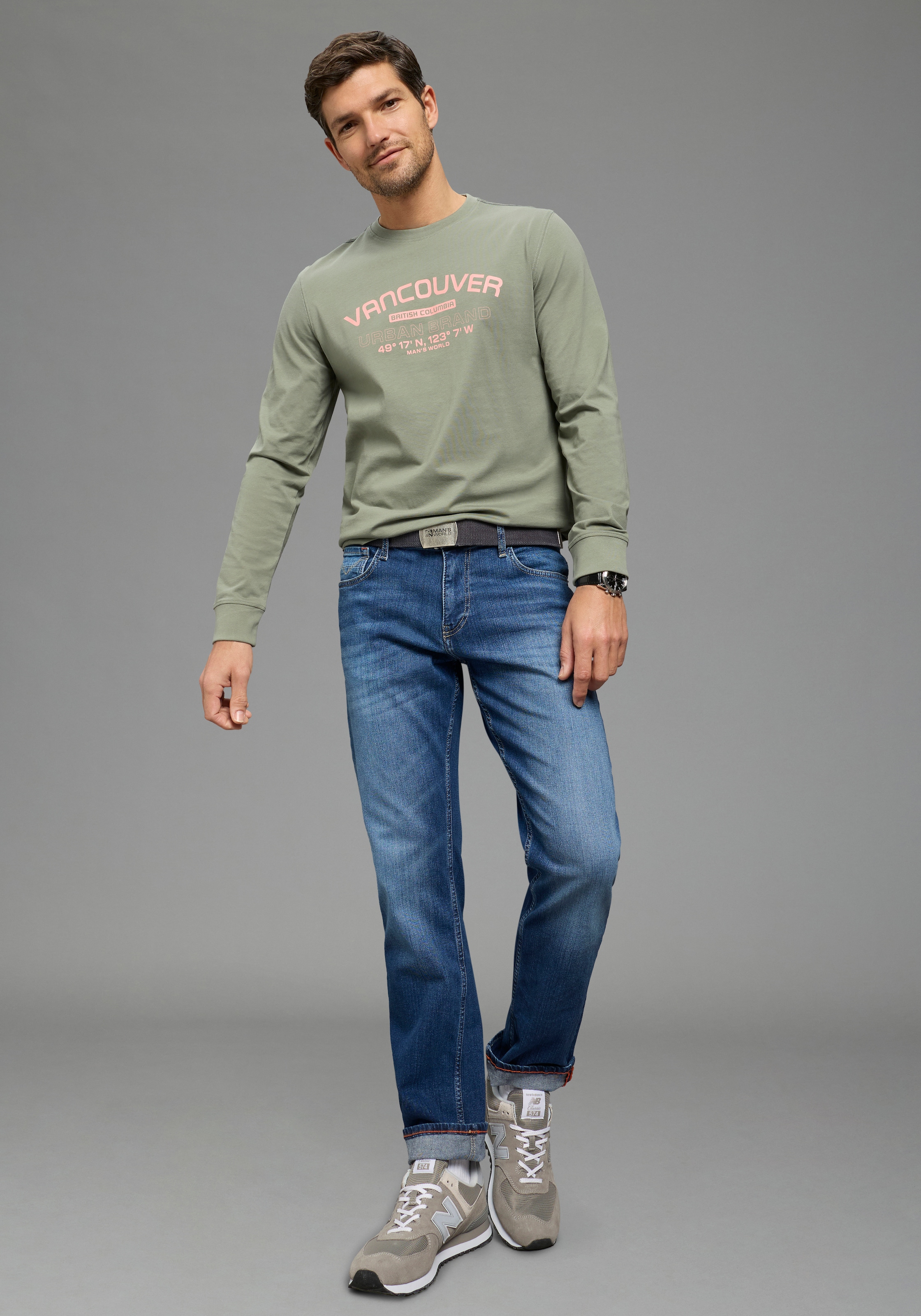 Man's World Langarmshirt »Neue Kollektion!« casual Stil, Langarm, schmale Passform