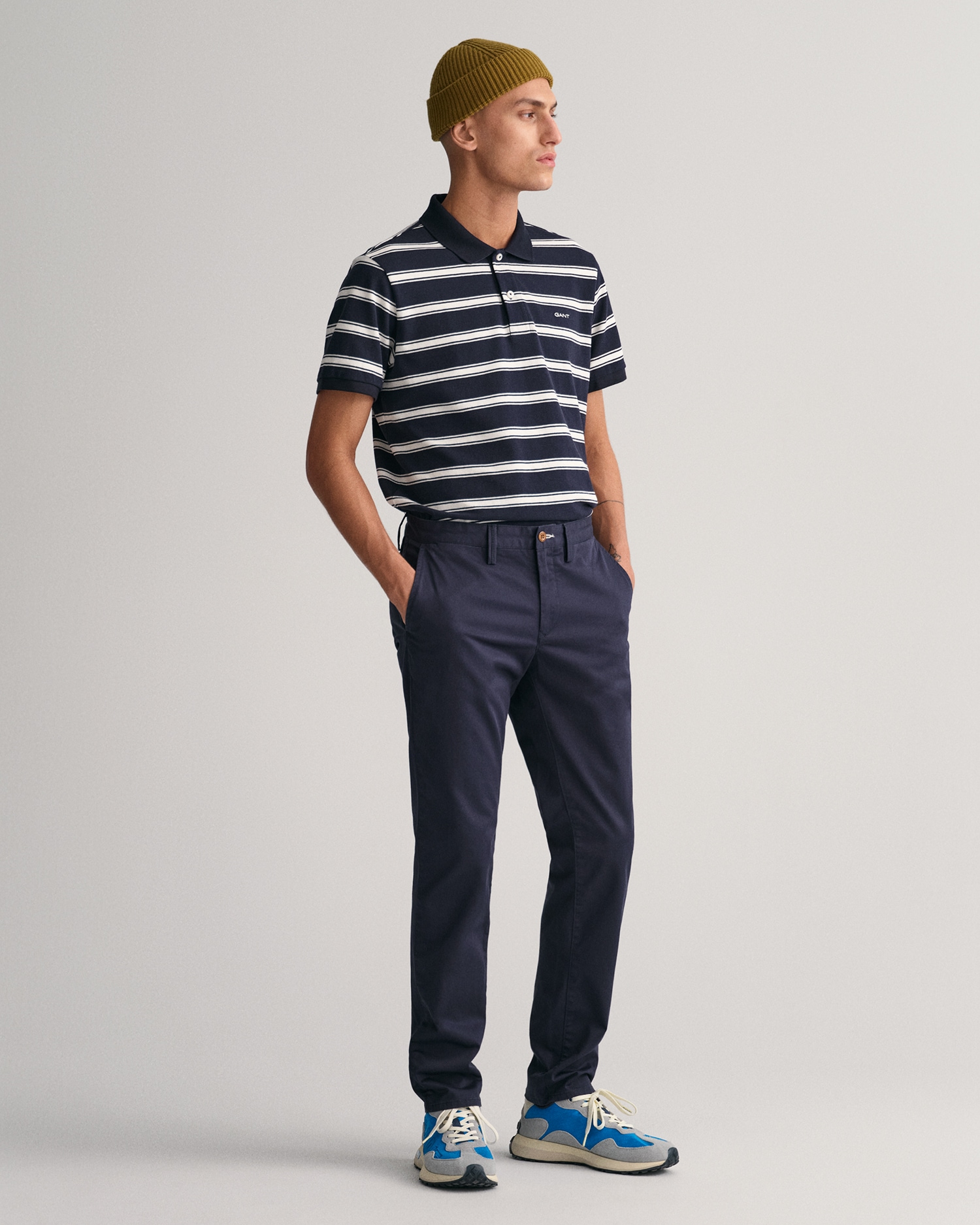 Gant Chinohose »SLIM TWILL CHINOS«, mit gefütterten Seitentaschen