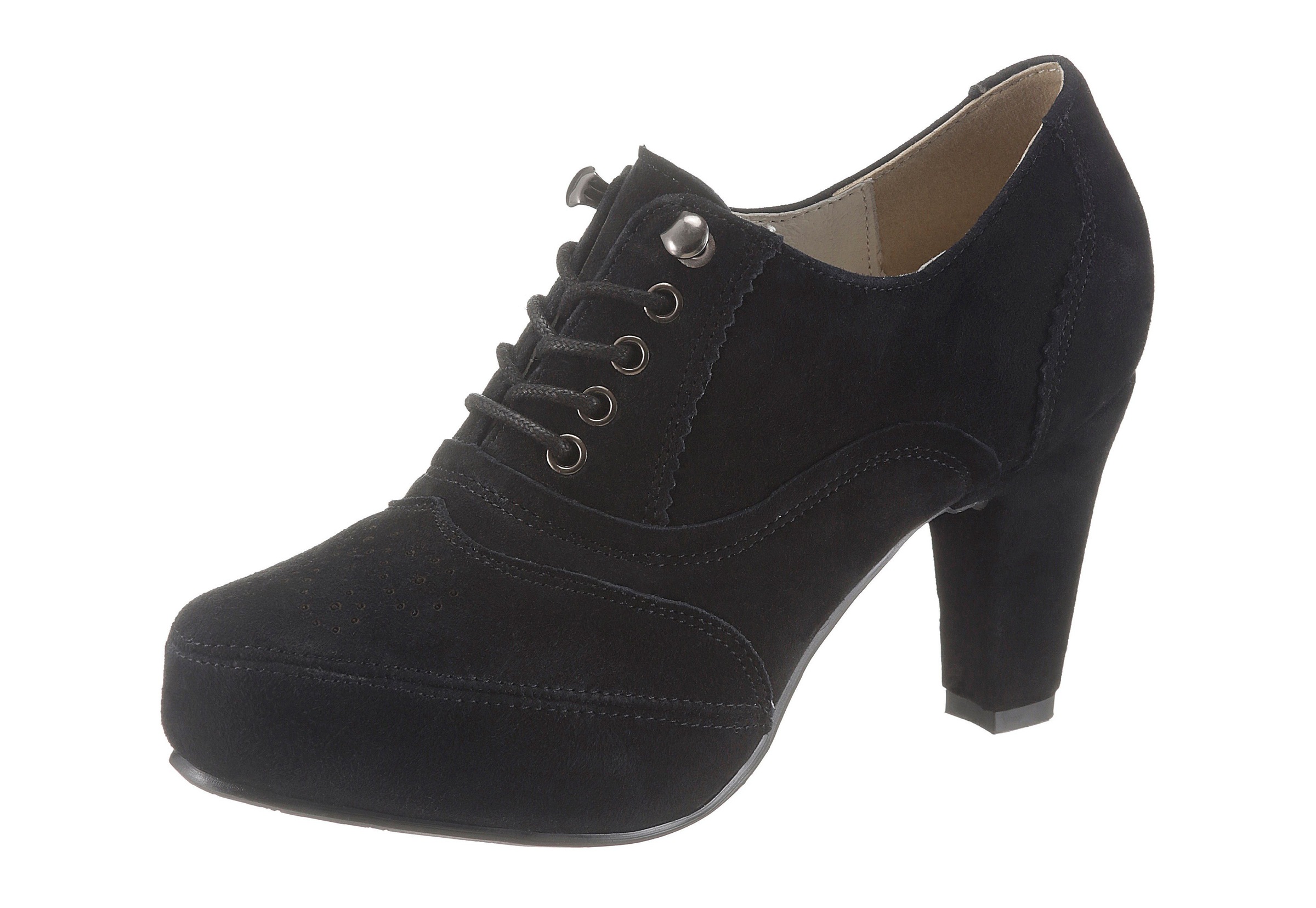 Image of Hirschkogel Schnürpumps, Damen, mit Perforierung und Steppnähten bei Ackermann Versand Schweiz