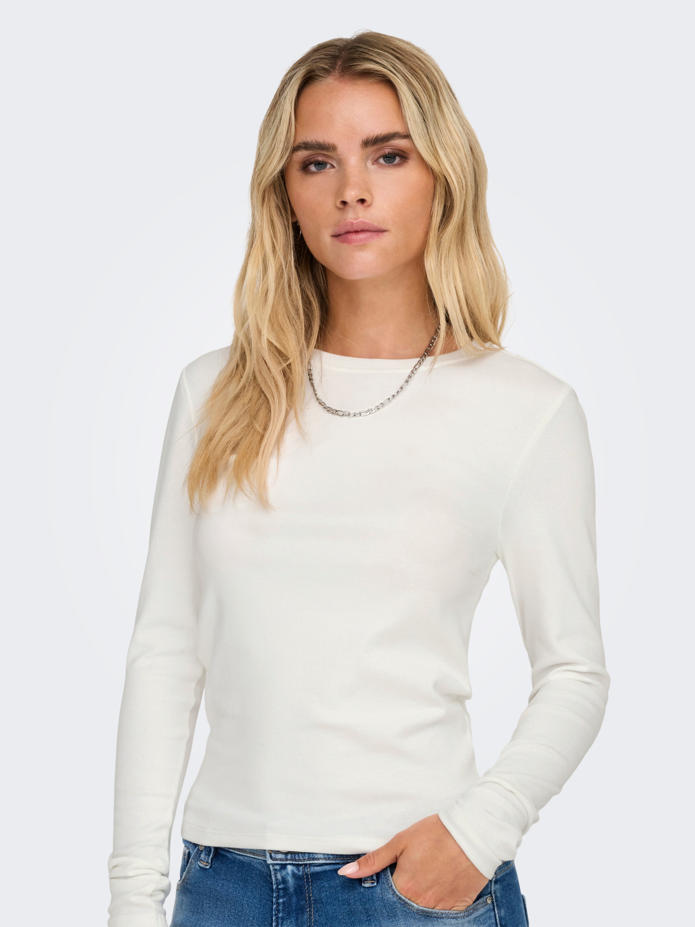 ONLY Langarmshirt »ONLRILEY O-NECK L/S TOP JRS«