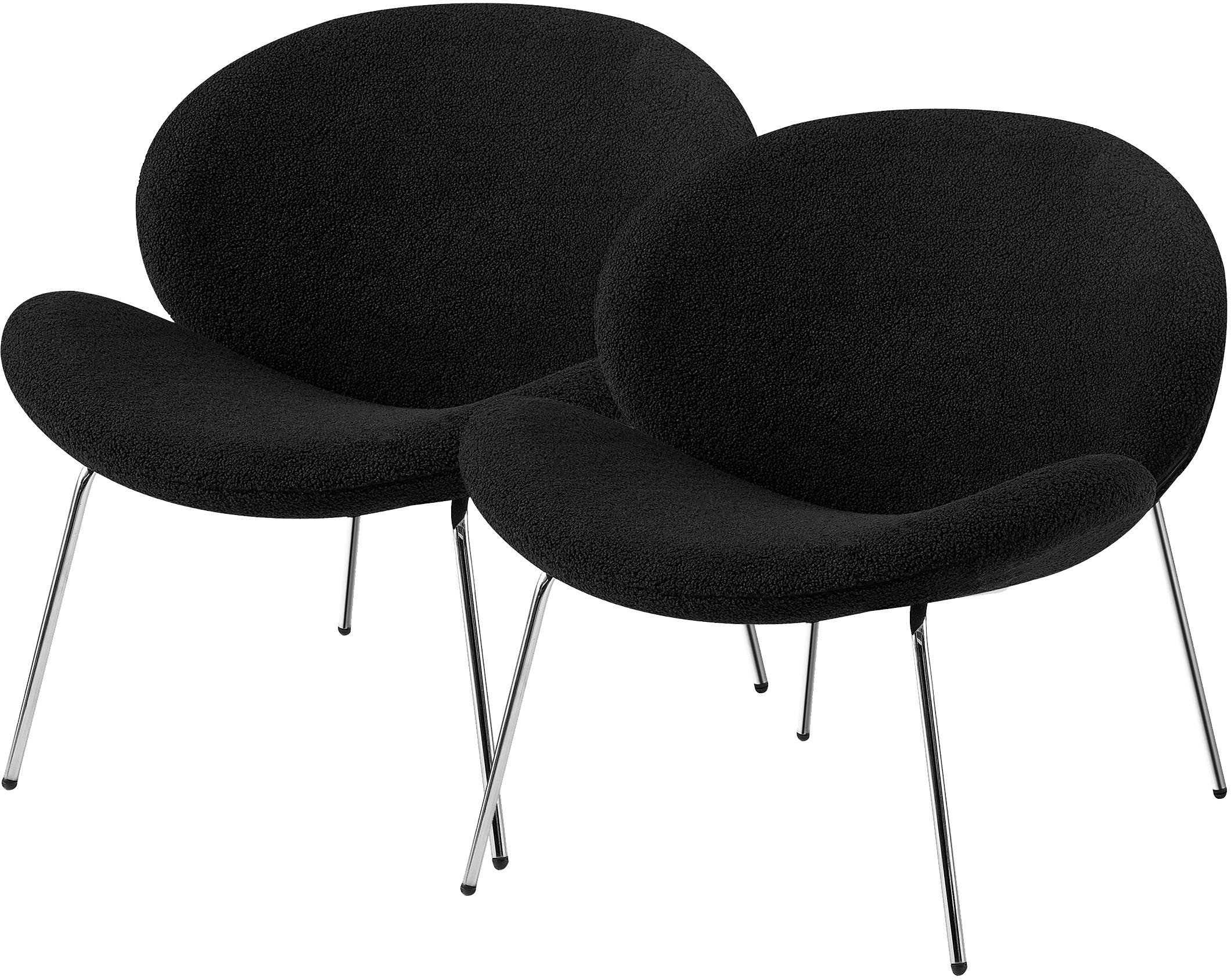 Image of Kayoom Polsterstuhl "Stuhl Jaden 125 2er-Set, im angesagten Stoff mit dem Kräusel-Effekt" (Set) 2 Stk.Ästhetisch minimalistisches Design, Bouclé Stoff, breites Sitzen