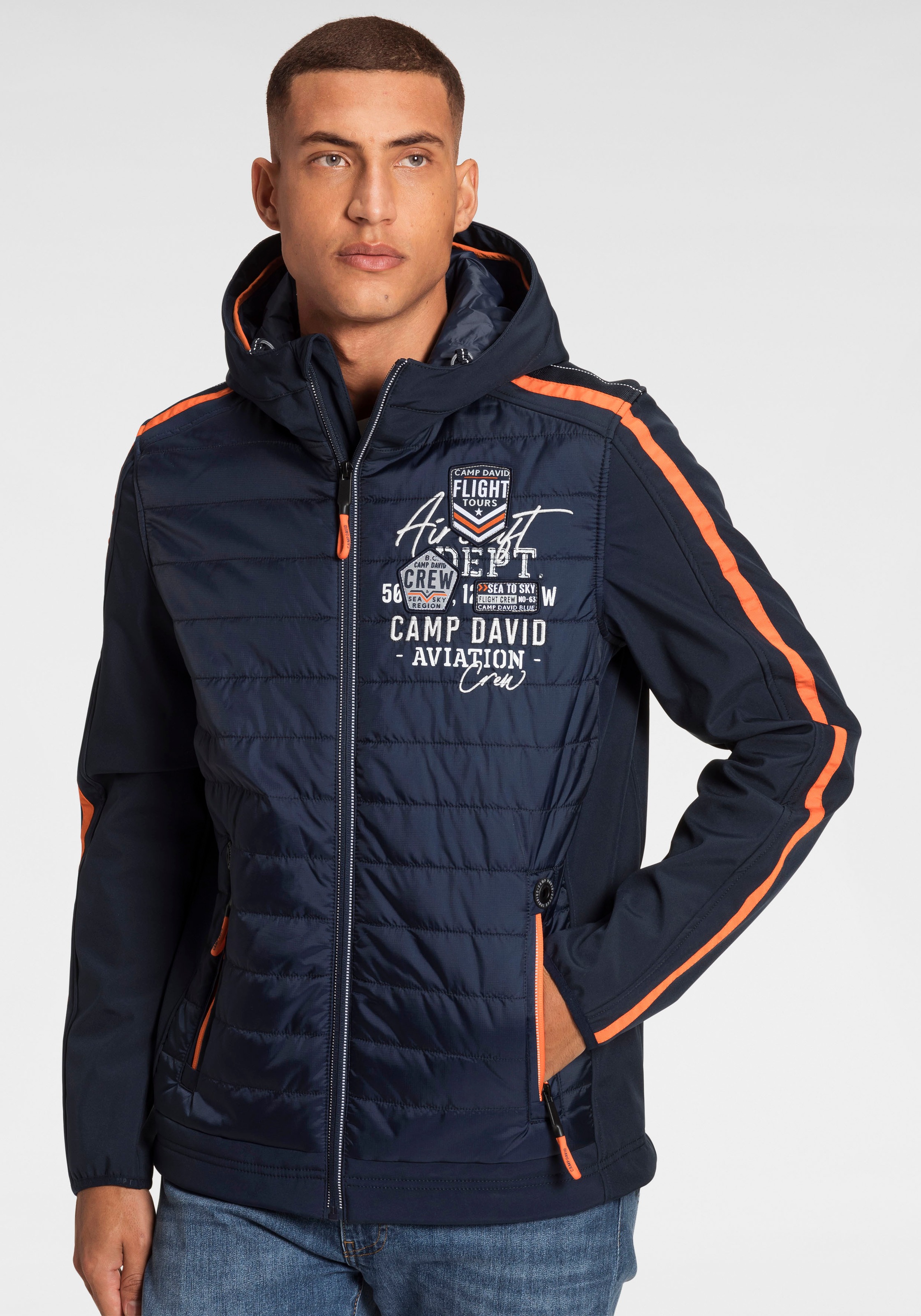 Image of CAMP DAVID Softshelljacke, mit Logoschriftzug bei Ackermann Versand Schweiz