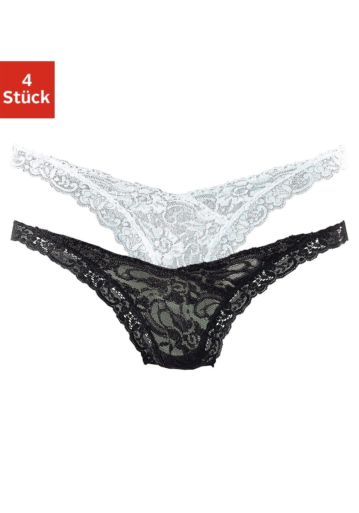 Image of LASCANA String, (Packung, 2 St., 2er-Pack), aus floraler Spitze bei Ackermann Versand Schweiz