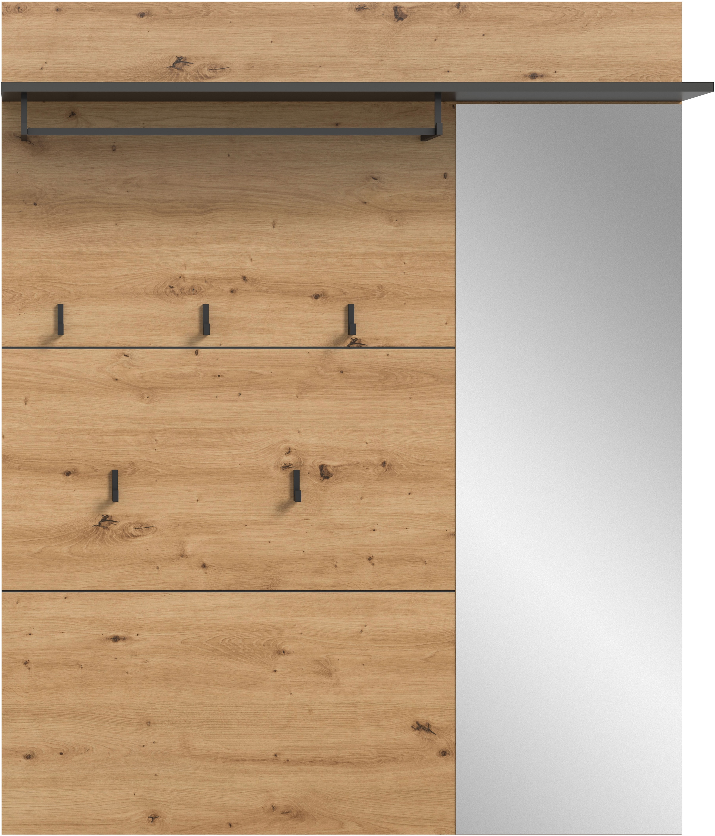 Image of Home affaire Garderobenpaneel "REHAT, TOPSELLER, Breite 120 cm, Hutablage, 5 Haken, Garderobenstange" in verschiedenen Ausführungen, Paneel, Wandboard, Garderobe, Garderobenleiste, Garderobenboard