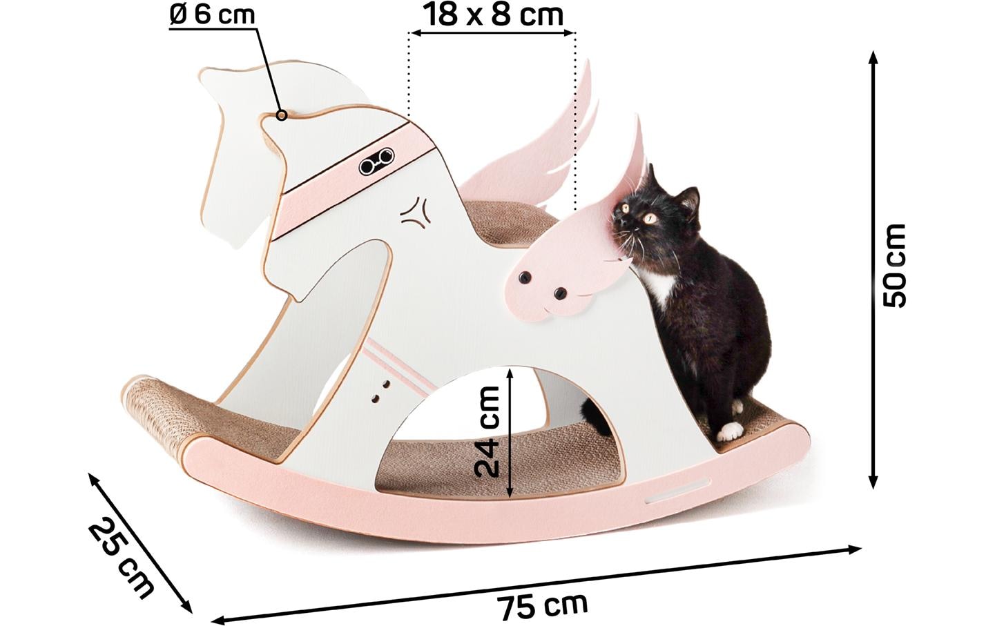   Planche à gratter »CanadianCat Einhorn-Wippe«