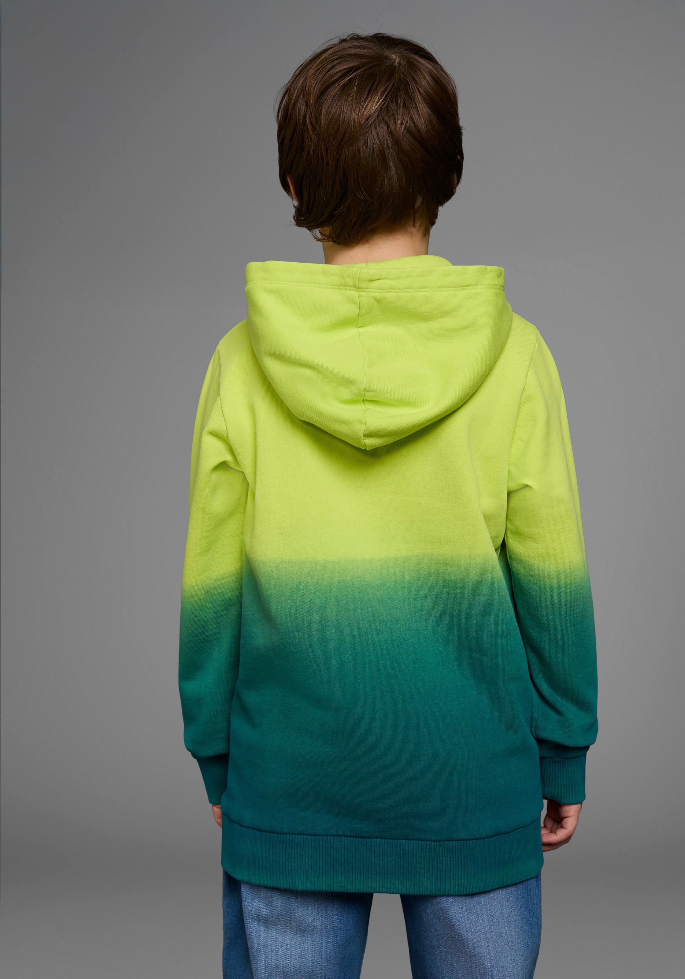 Chiemsee Kapuzensweatshirt "Farbverlaufshirt", Langarm, bedruckt, Rundhalsausschnitt, aus 100% Baumwolle