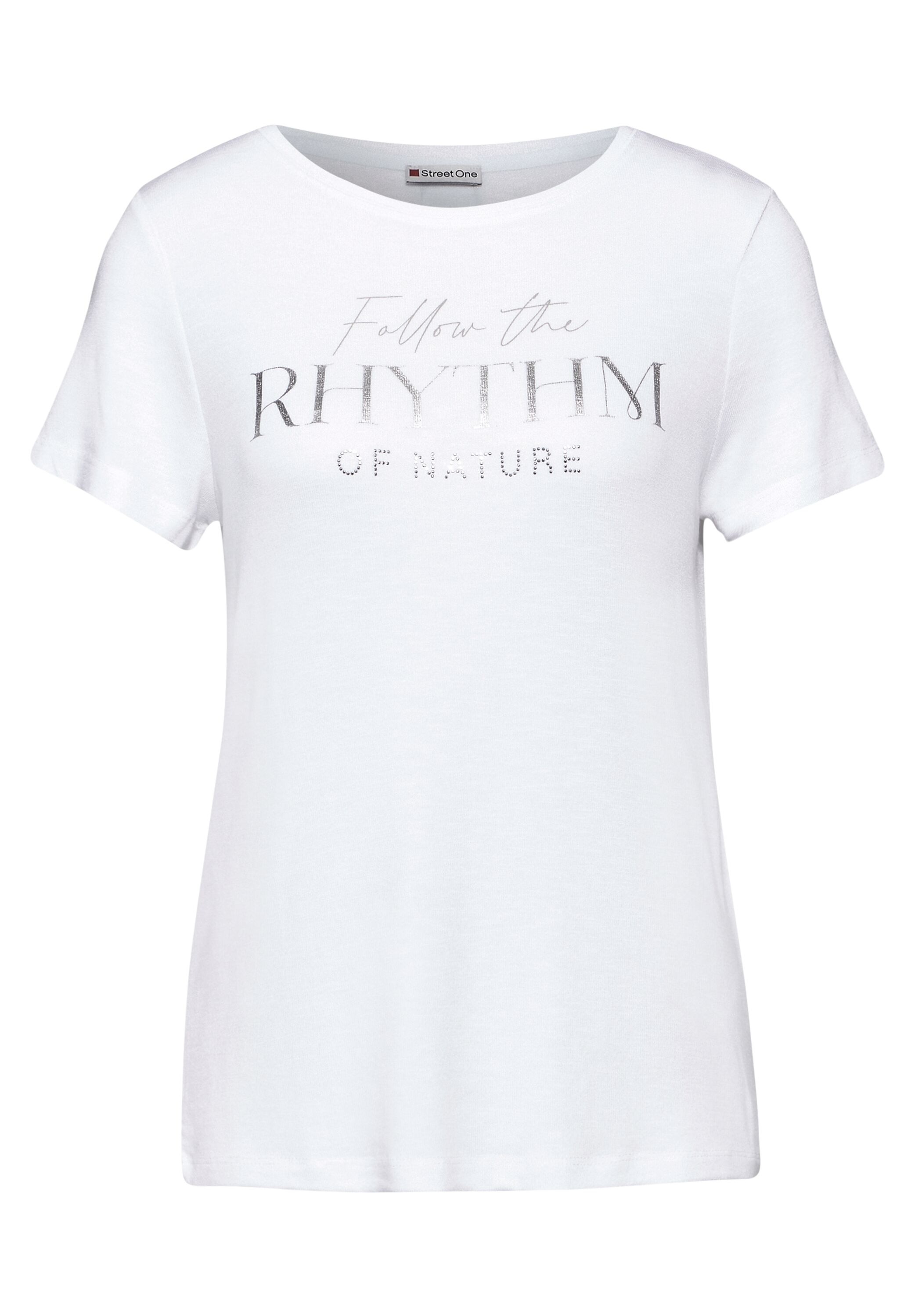 STREET ONE Rundhalsshirt »RHYTHM«, mit Schriftzug