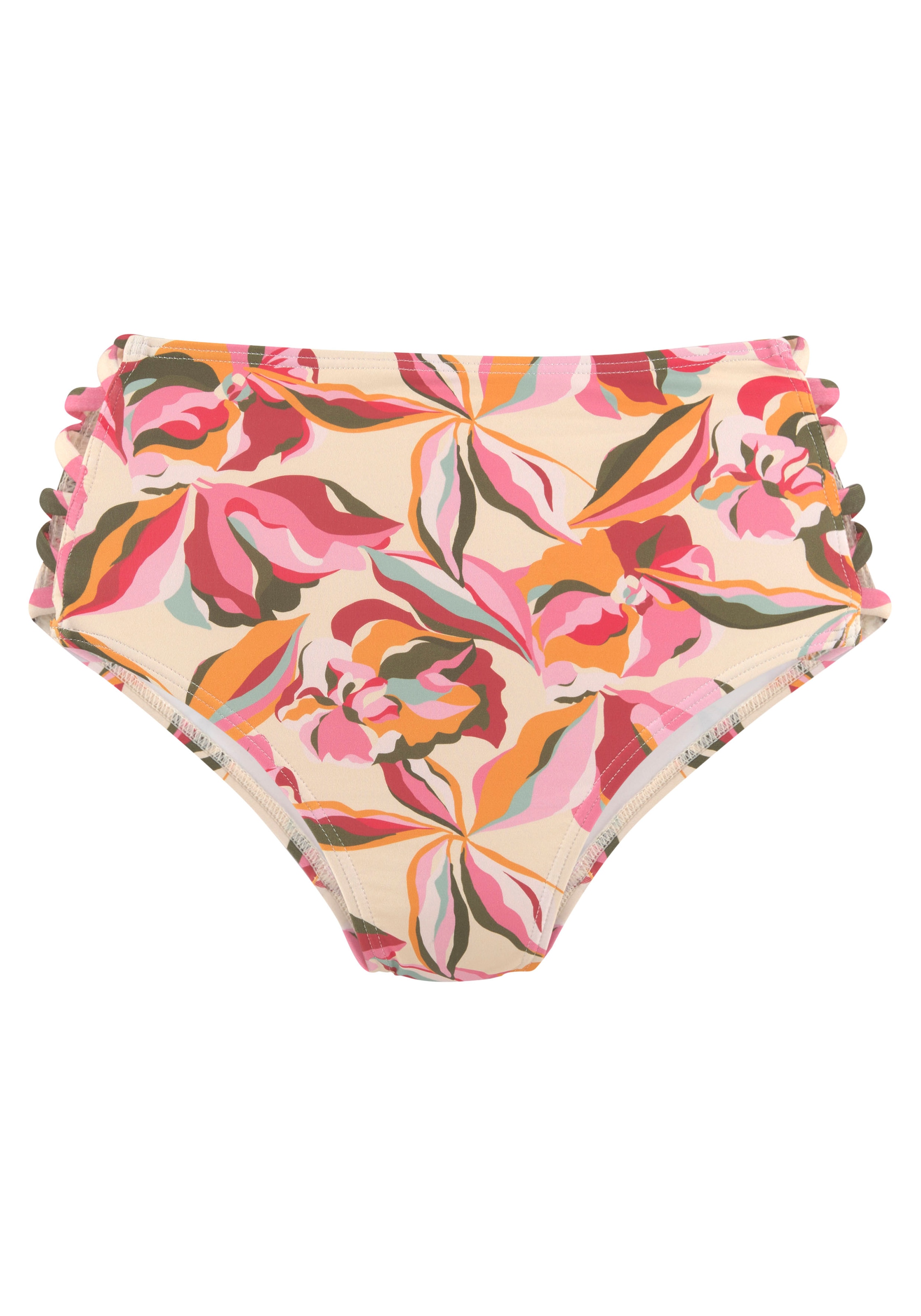 s.Oliver Highwaist-Bikini-Hose »Bauhinia«, mit seitlich gekreuzten Bändern