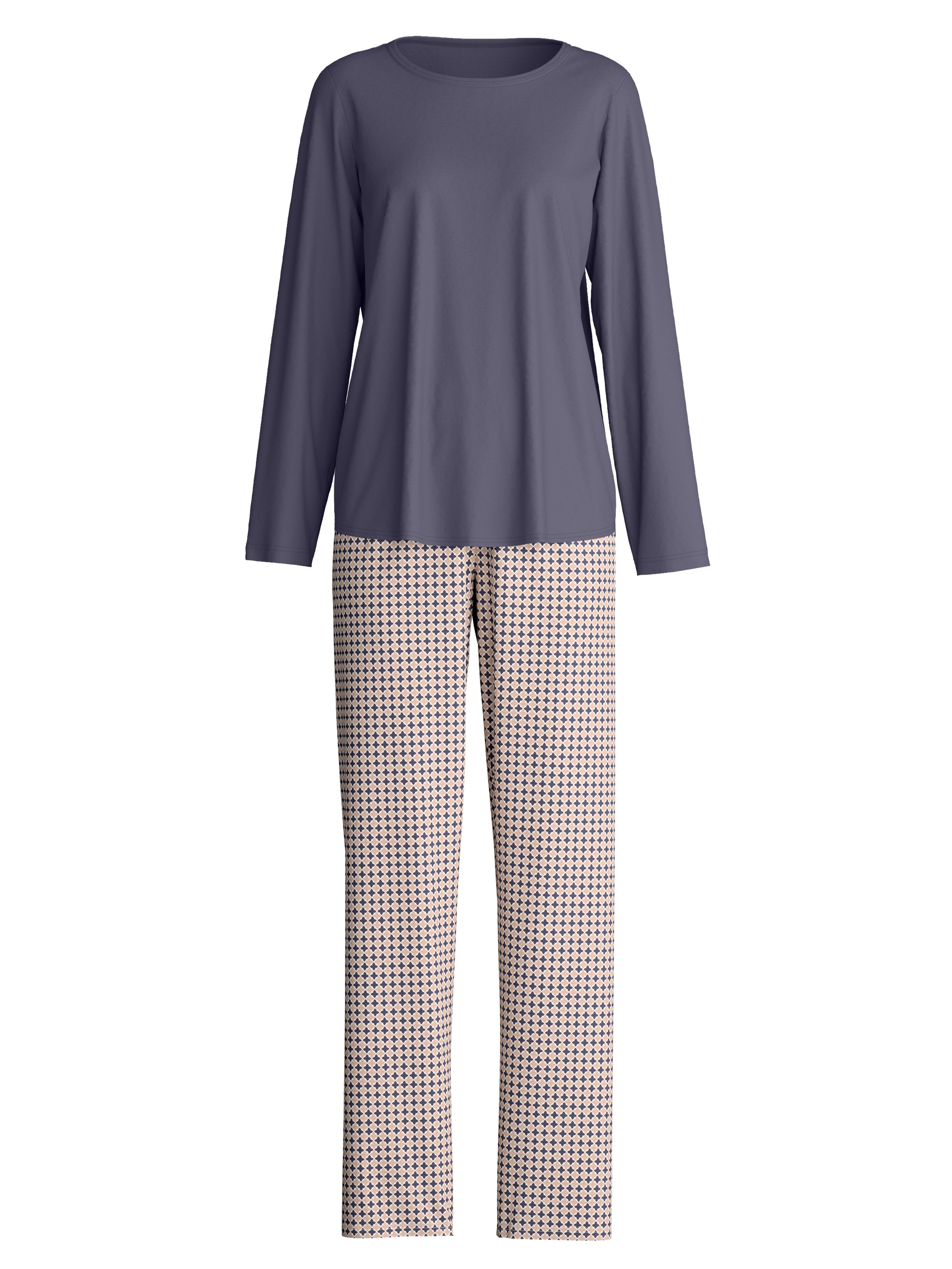 CALIDA Pyjama »Graphic Nights« 2 pièces Streifen-Design, Single Jersey Qualität, Rundhals, Langarm, weich