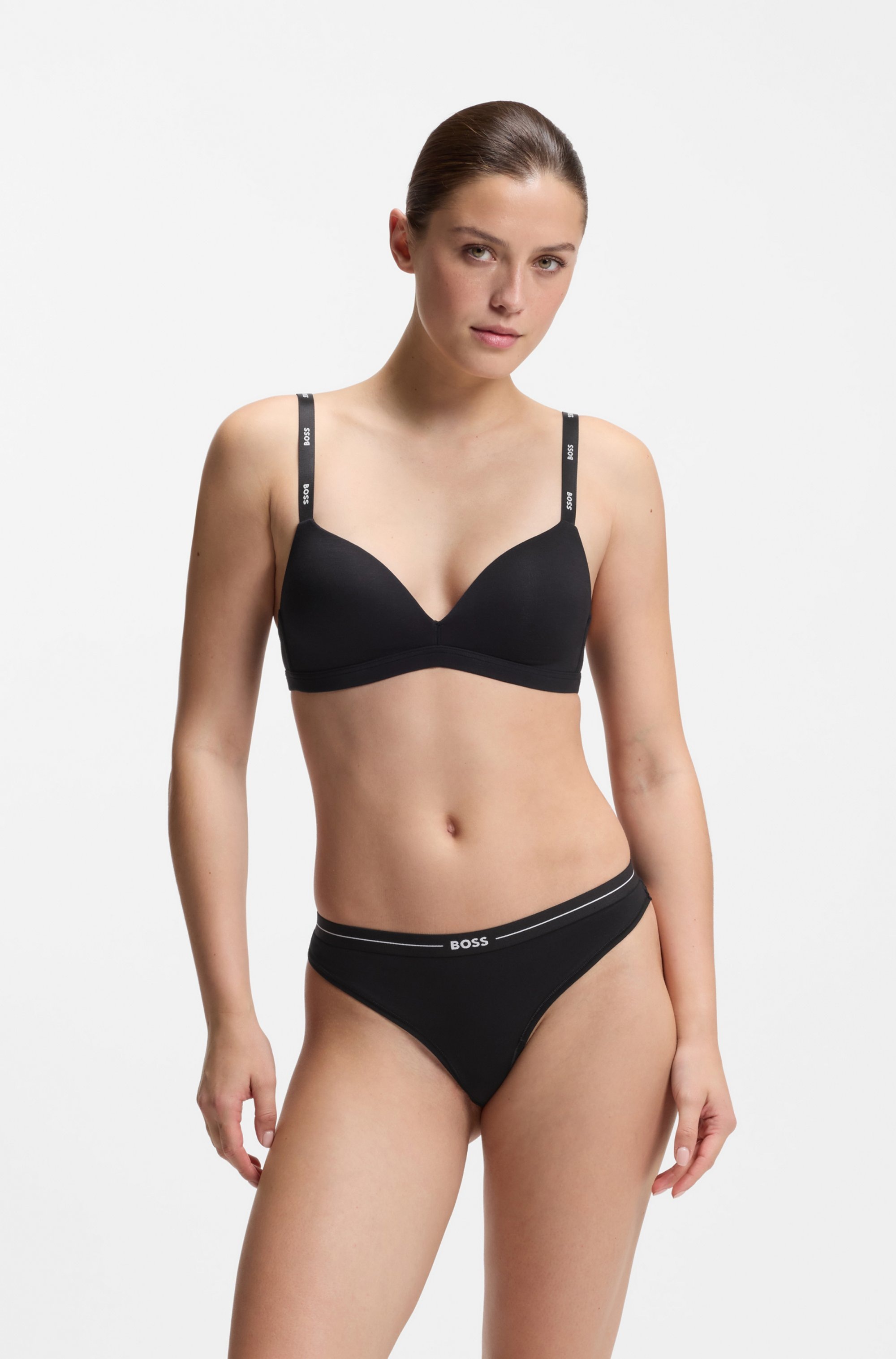 BOSS String »3P THONG« Paquet, lot de 3, 3 cuis avec ceinture logo BOSS