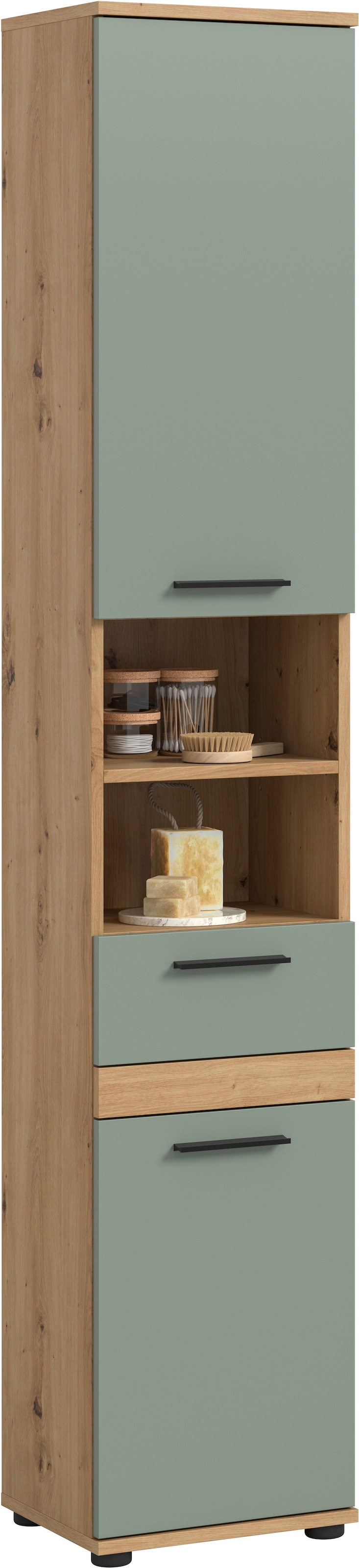 Image of welltime Hochschrank "LUCCA, Breite 35cm, 2 Türen, 1 Schubkasten, 2 Fächer"