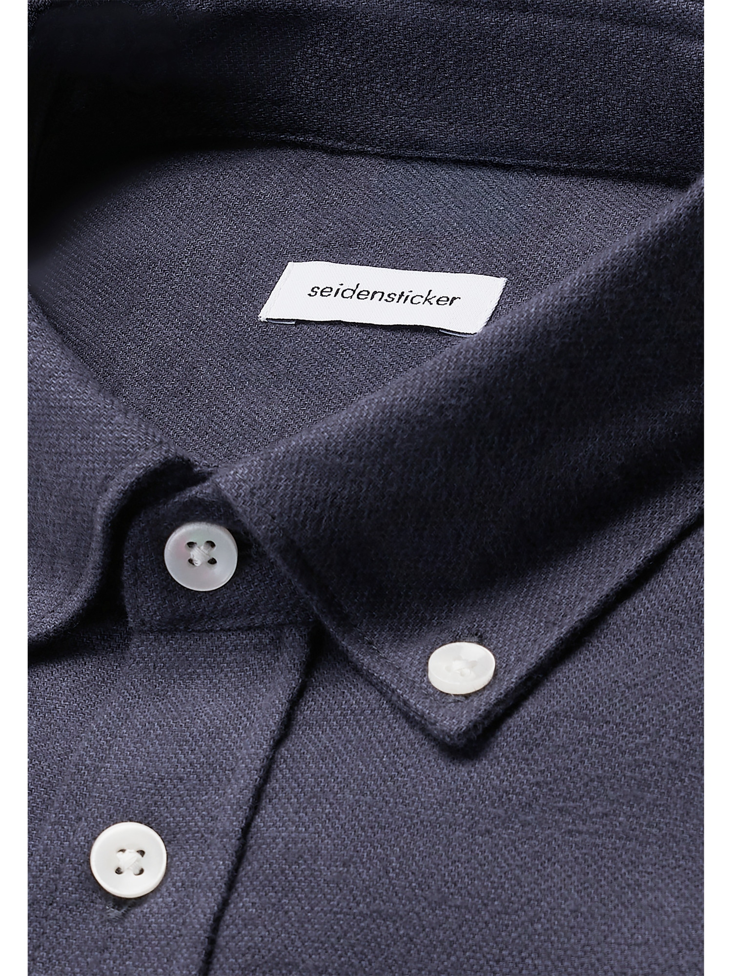 seidensticker Flanellhemd Slim 1/1 Button-Down-Kragen Uni
