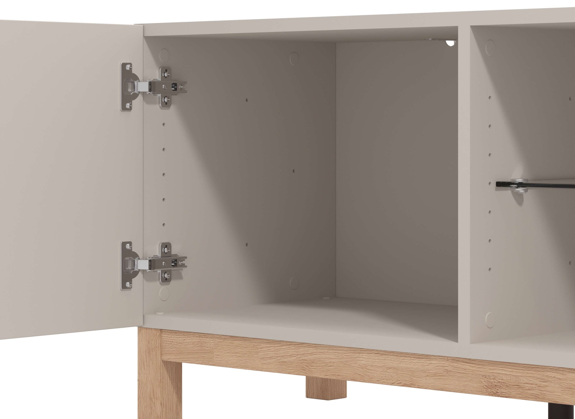 Home affaire TV-Bank »Essex, TV-Board, TV-Kommode, TV-Schrank, TV-Unterschrank, TV-Möbel« Elegantes Lowboard (154 cm) in Kaschmir mit viel Stauraum