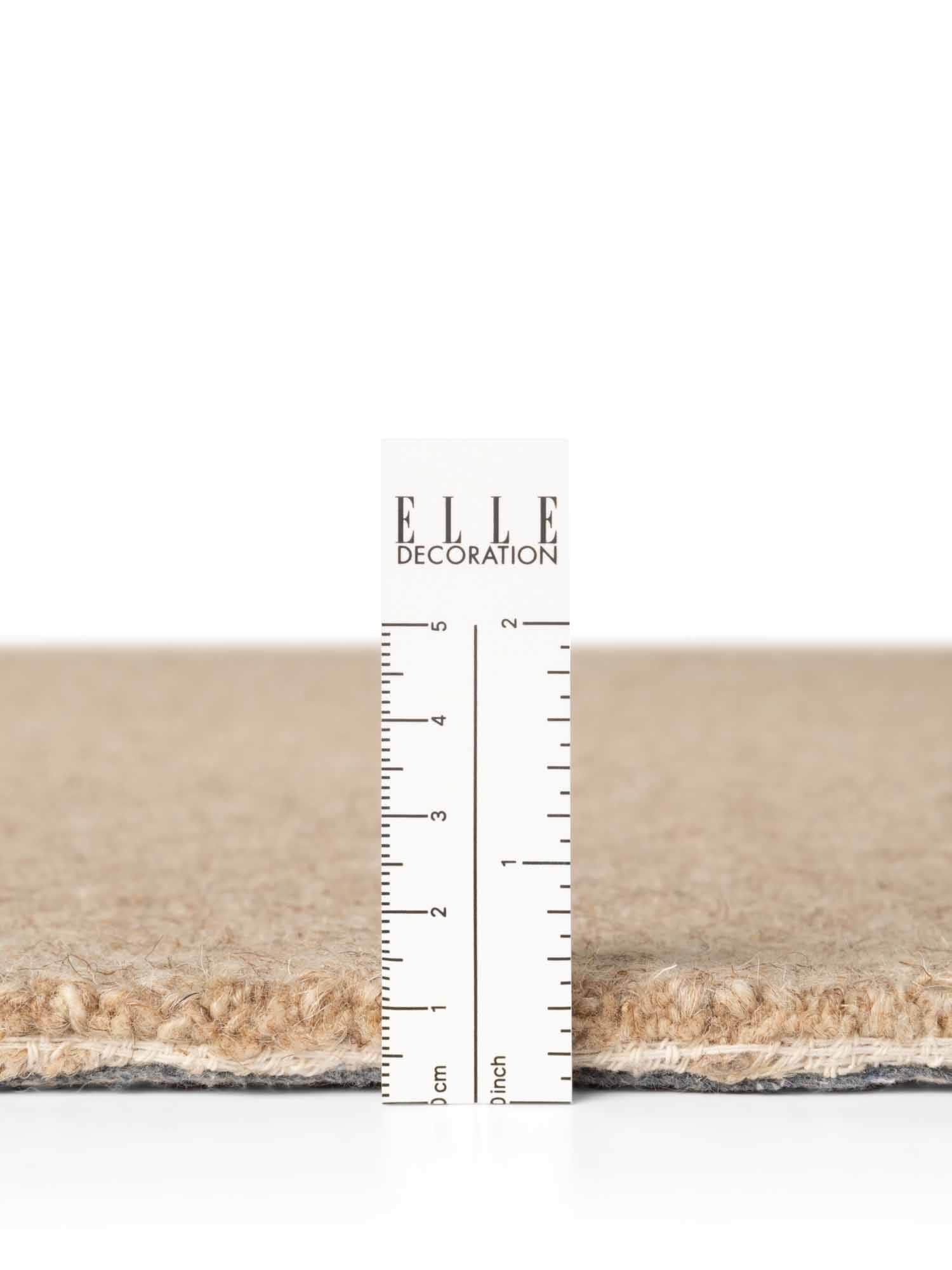 ELLE DECORATION Wollteppich »Knots« rund 13 mm Höhe Handtuft, Wolle, Rund, Feines Bouclé, Wohnzimmer, Schlafzimmer, Natur