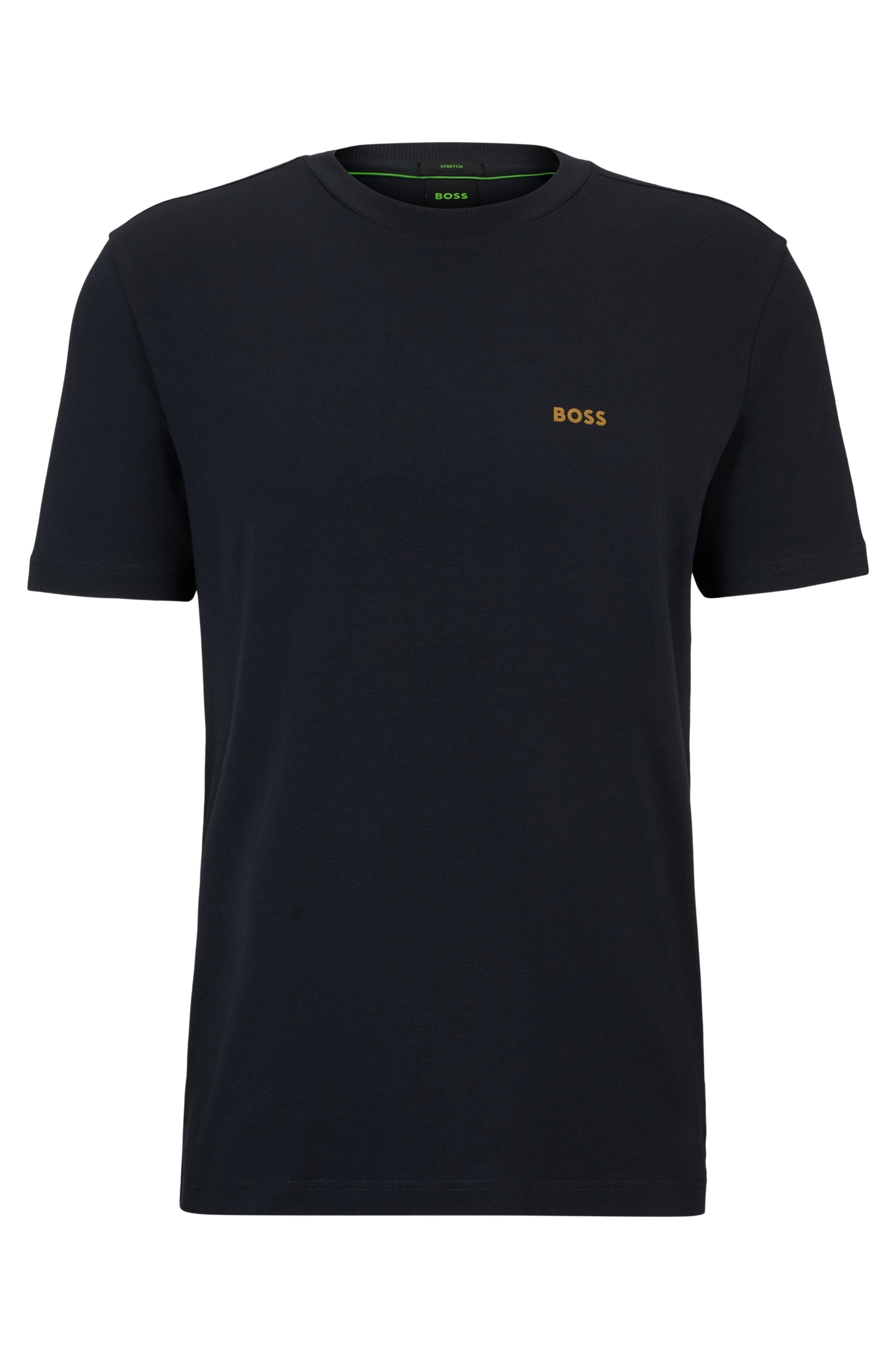 BOSS GREEN Rundhalsshirt »Tee« mit gummiertem Kontrast-Logo