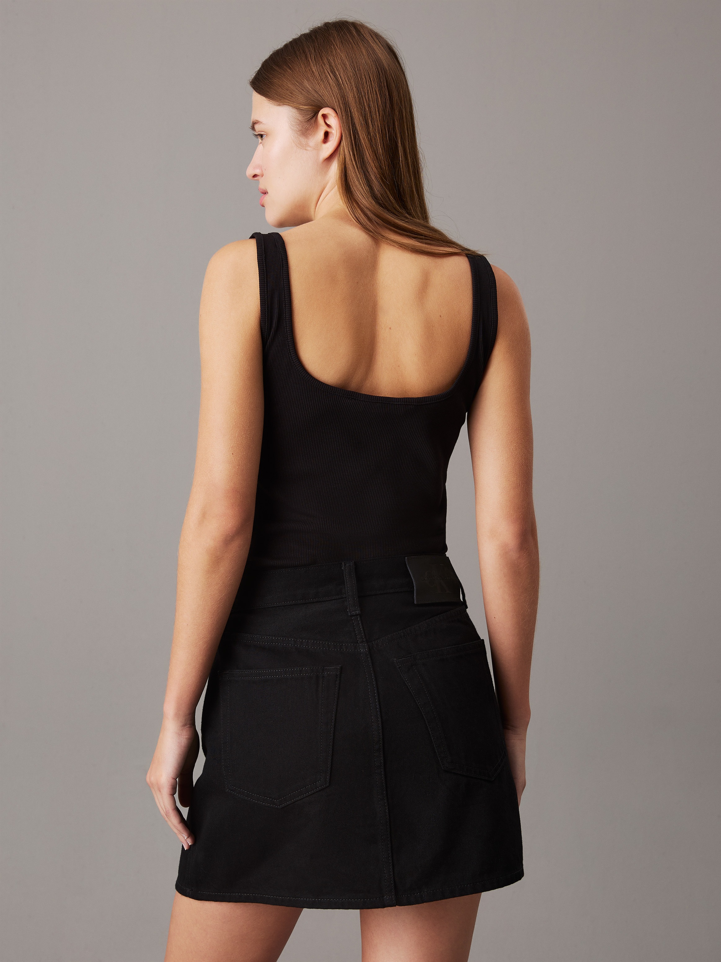 Calvin Klein Jeans Débardeur »CK RIB TANK TOP« mit eckigem Ausschnitt