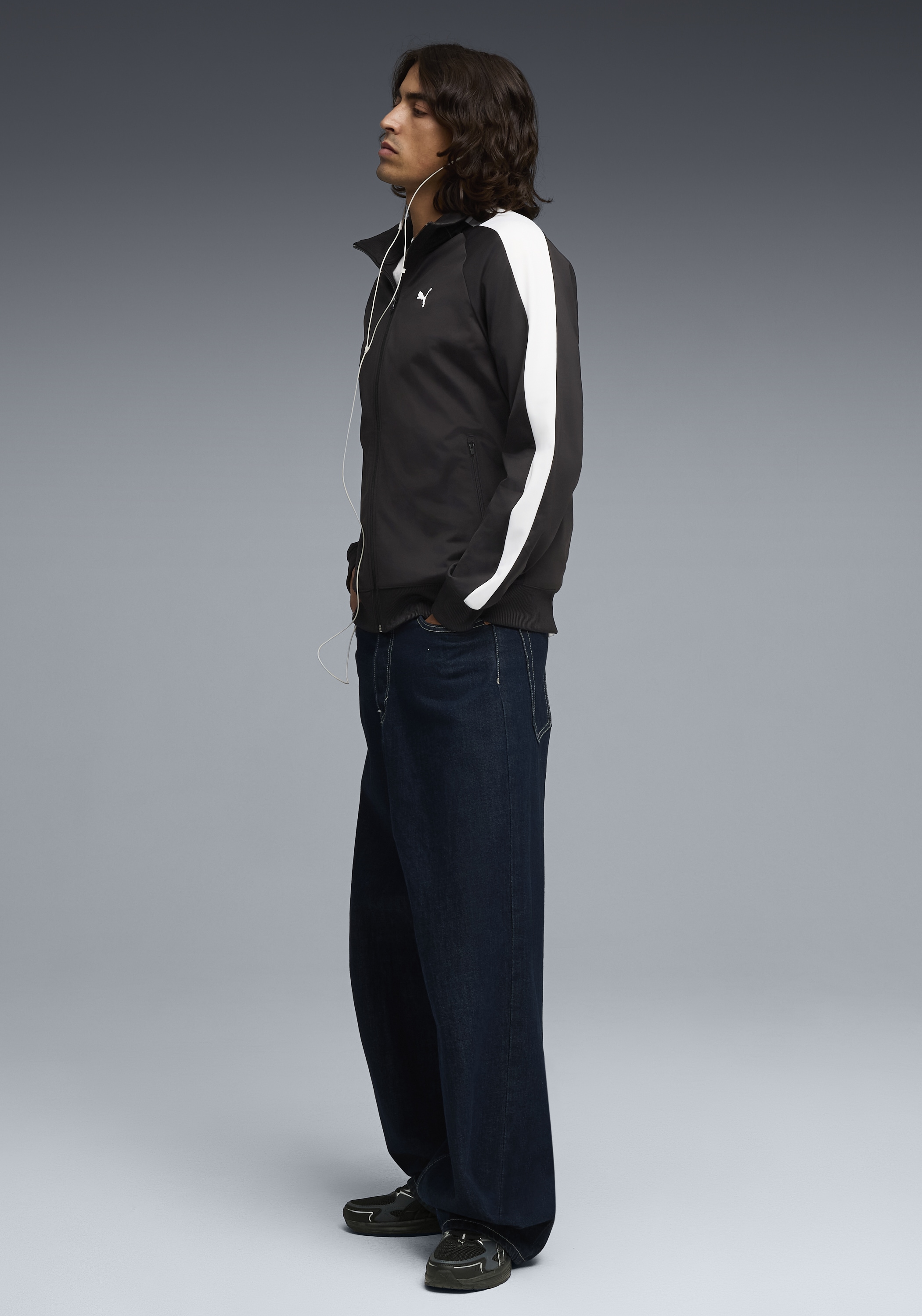 PUMA Veste d'entraînement »T7 FOUNDATION POLY TRACK JACKET« sans capuche col montant, poches zippées, Regular Fit