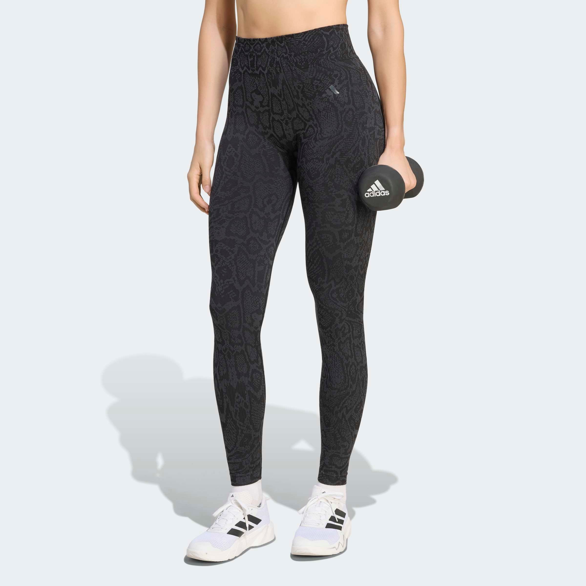 Image of adidas Performance Trainingstights "WORKOUT ESSENTIALS LEGGINGS, KOMPLETTE LÄNGE, KNIT SNAKE" mit nahtloser Konstruktion, aus Stretch-Material, Full-Length-Schnitt