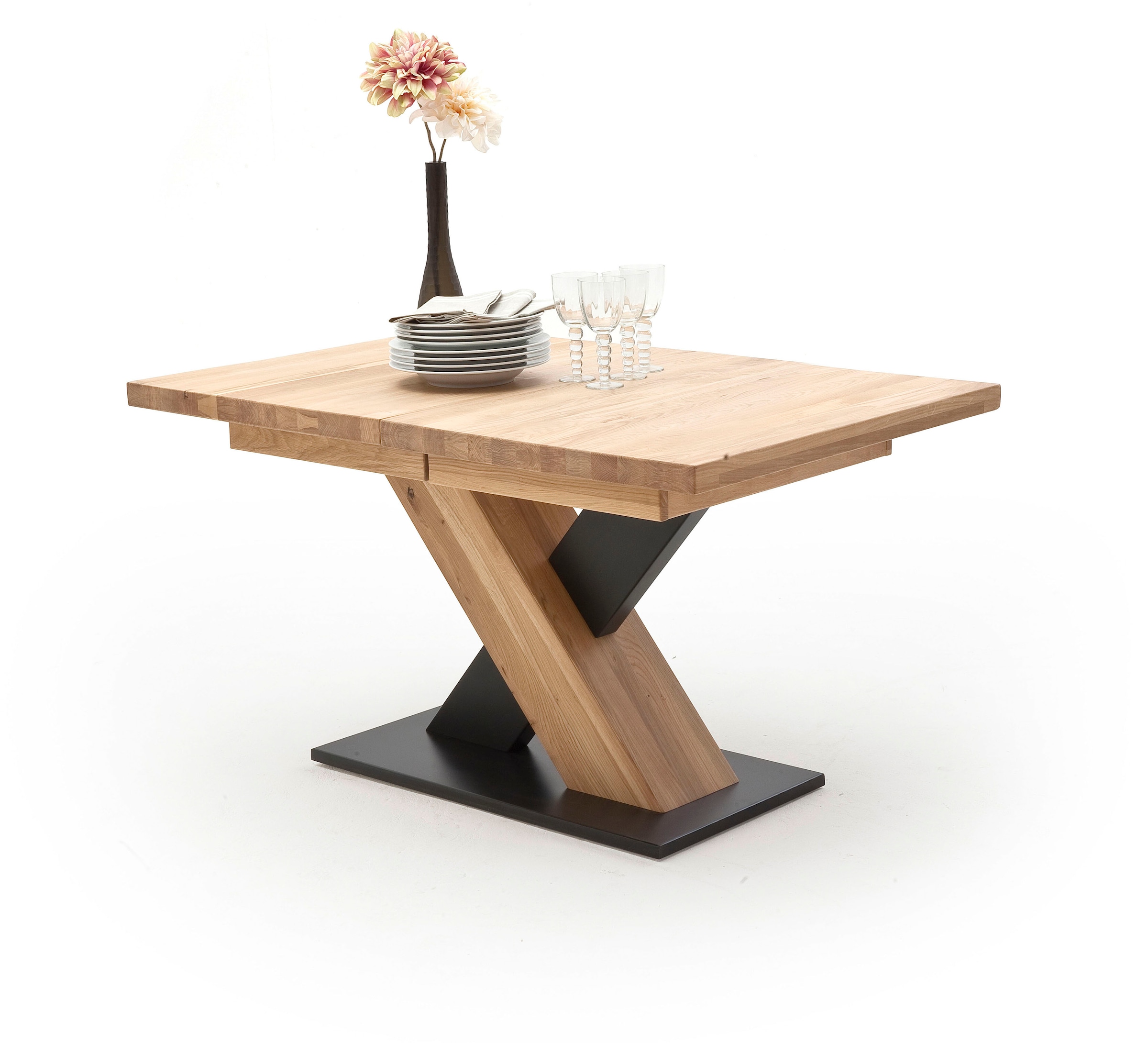 MCA furniture Esstisch »Mendoza A« Esstisch Massivholz mit Synchronauszug