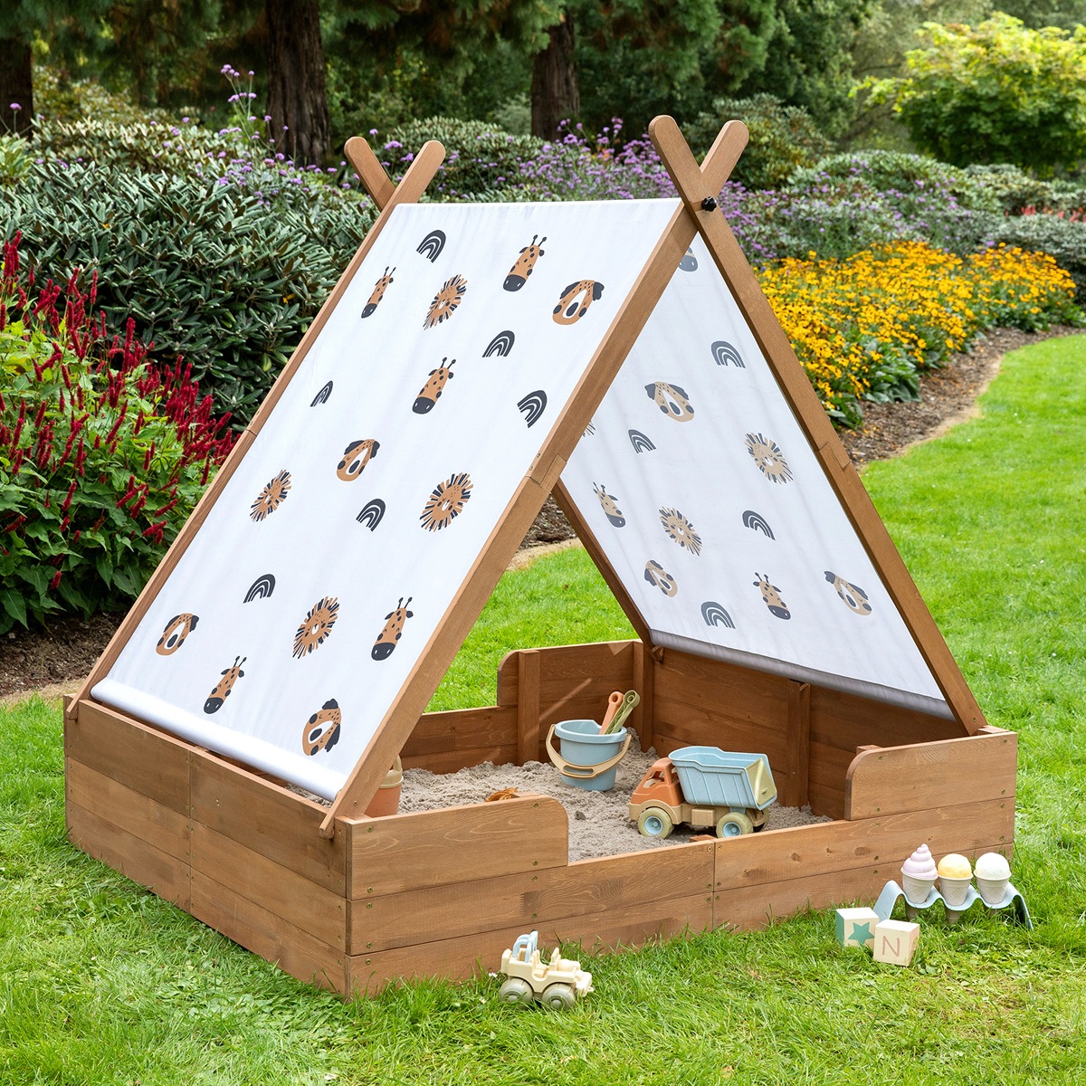 Image of MUDDY BUDDY® Sandkasten »Safari Seeker«, mit Zelt, kakaobraun bei Ackermann Versand Schweiz