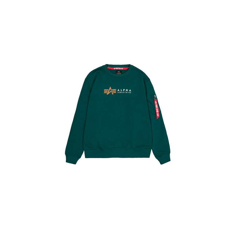 Alpha Industries , Sweater »Alpha Label Sweatshirt« , grün , M , Brushed Fleece Stoff