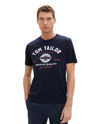 Image of TOM TAILOR "Regular" mit grossem Logofrontprint