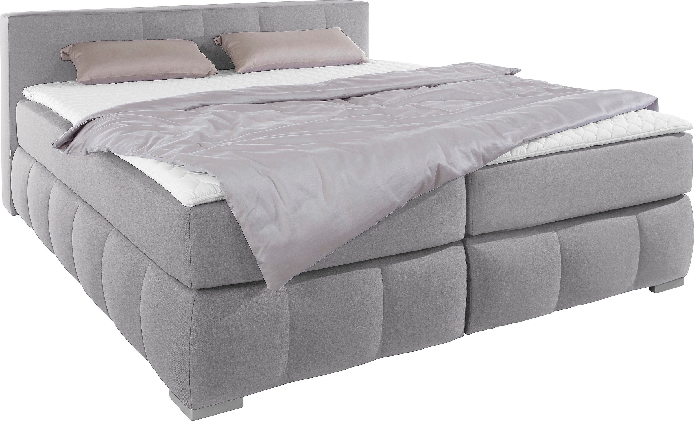 Home affaire Boxspringbett »Chelles«, inkl. Topper, in XXL- Überlänge 220 cm, Unterbox mit feine Wölbung