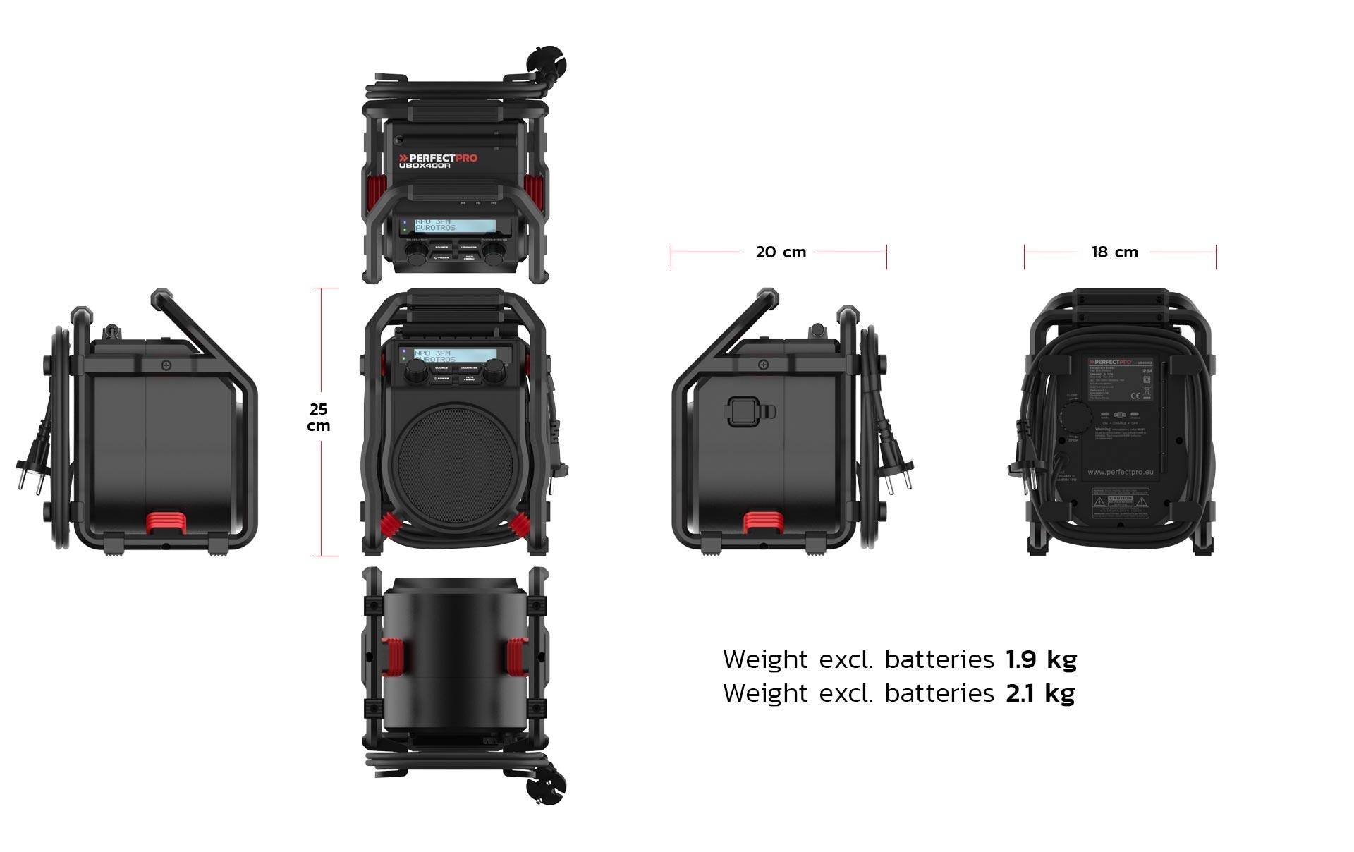PerfectPro Radio numérique (DAB+) »UBOX 400R« ( )