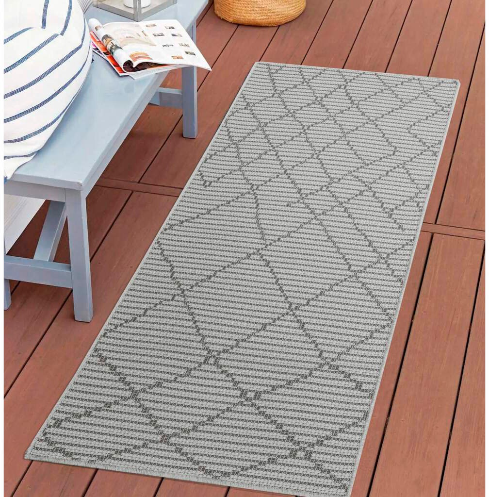 Image of Carpet City Outdoorteppich "PALM3526" rechteckig 5 mm Höhe Wetterfest & UV-beständig, für Balkon, Terrasse, Küche, flach gewebt