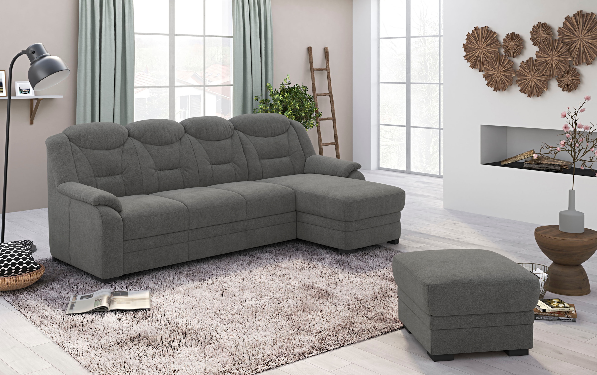 COTTA Ecksofa »Marcus L-Form«, wahlweise mit Bettfunktion