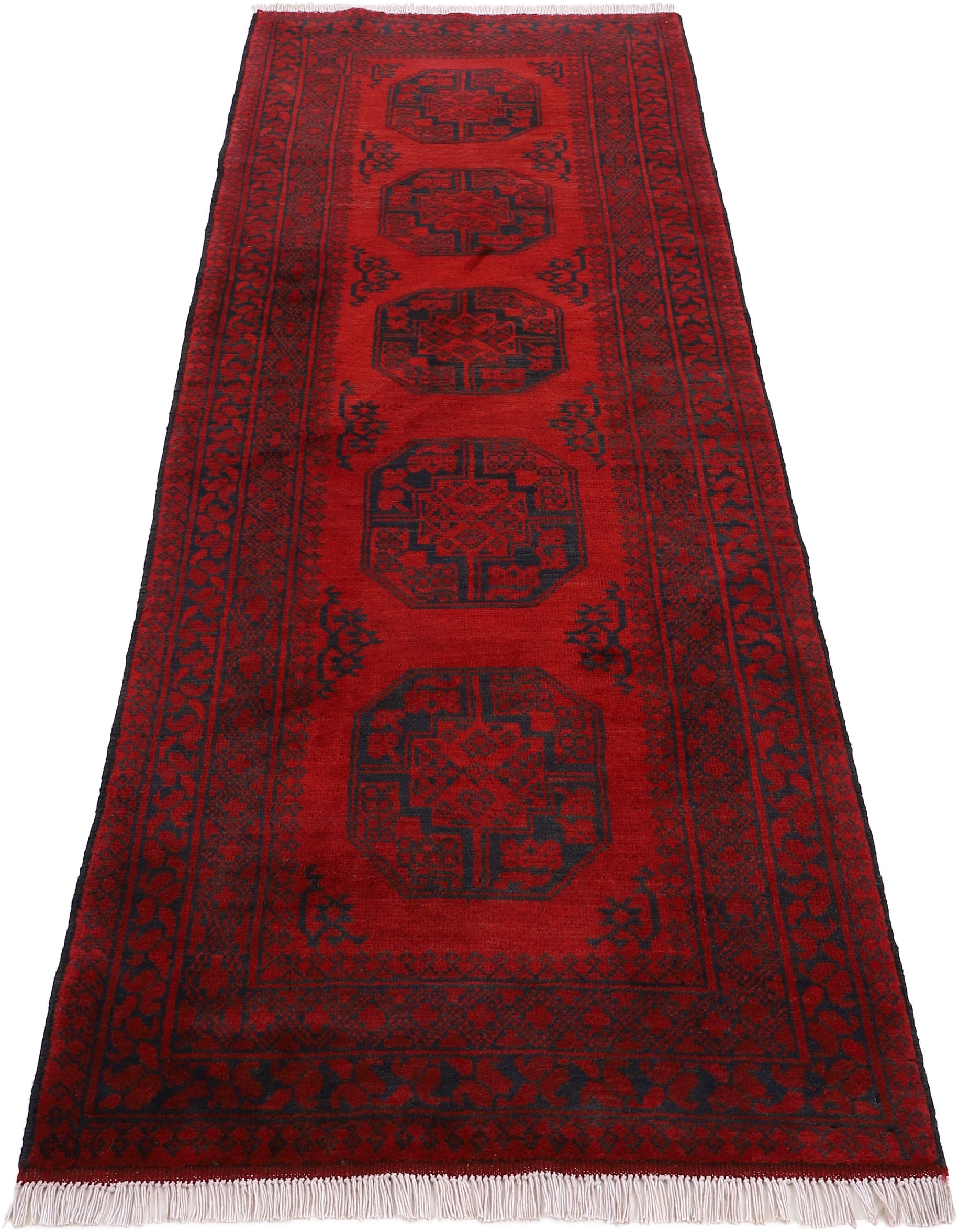Woven Arts Läufer »Afghan Akhche«, rechteckig, 10 mm Höhe, handgeknüpft, Wohnzimmer, reine Wolle