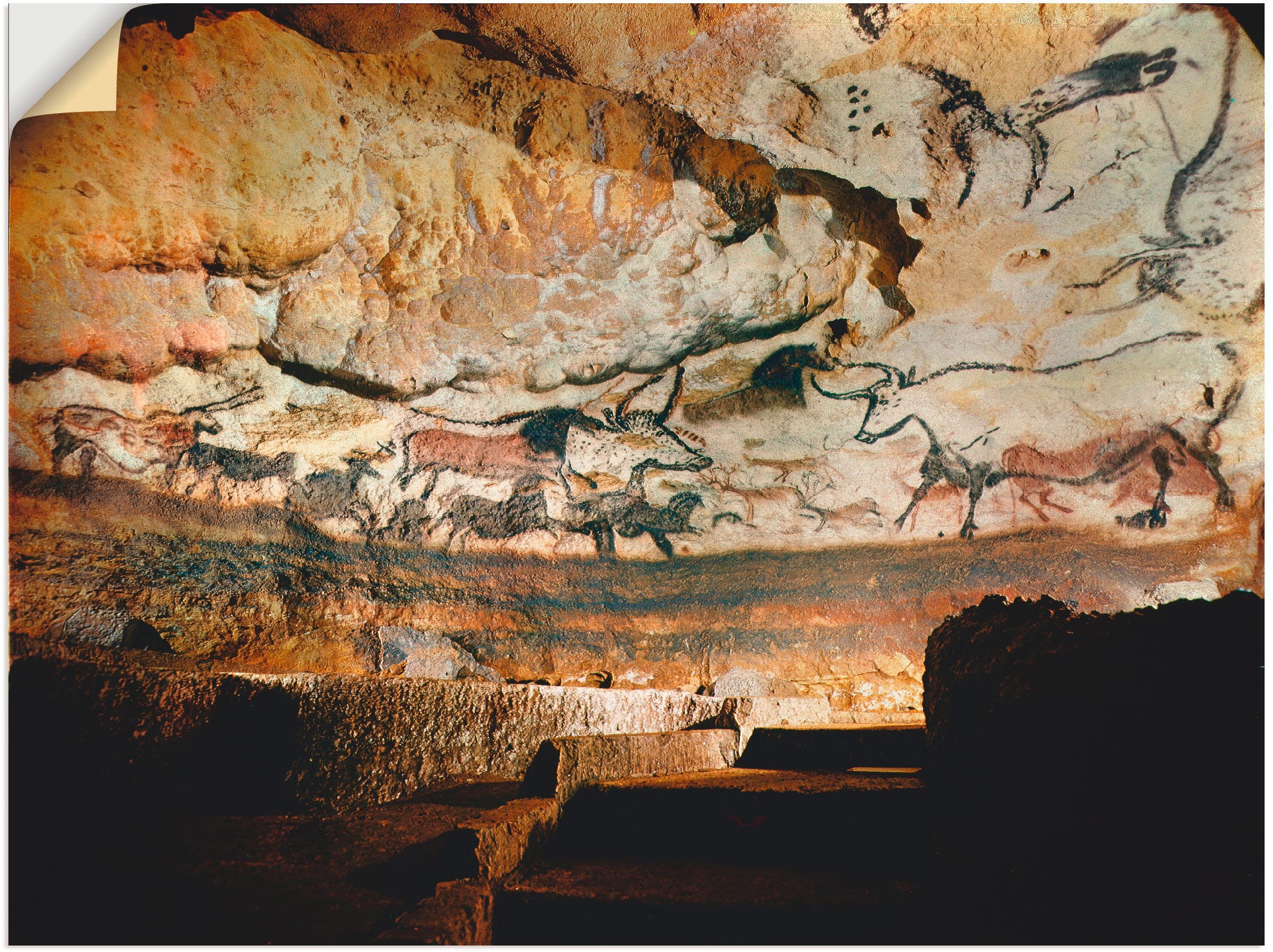Wandfolie »Höhle von Lascaux Dordogne«, Höhlen, (1 St.), selbstklebend