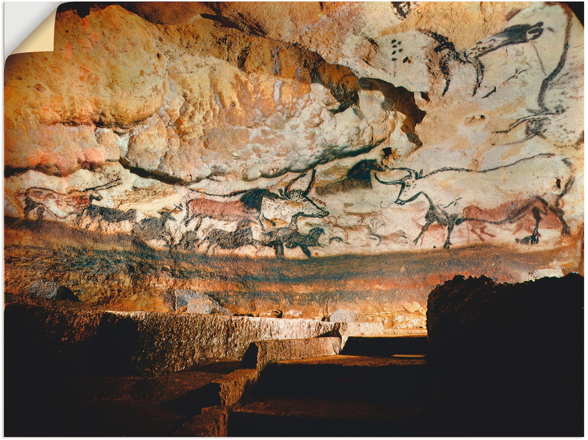 Image of Artland Wandbild »Höhle von Lascaux Dordogne«, Höhlen, (1 St.), in vielen Grössen & Produktarten -Leinwandbild, Poster, Wandaufkleber / Wandtattoo auch für Badezimmer geeignet bei Ackermann Versand Schweiz