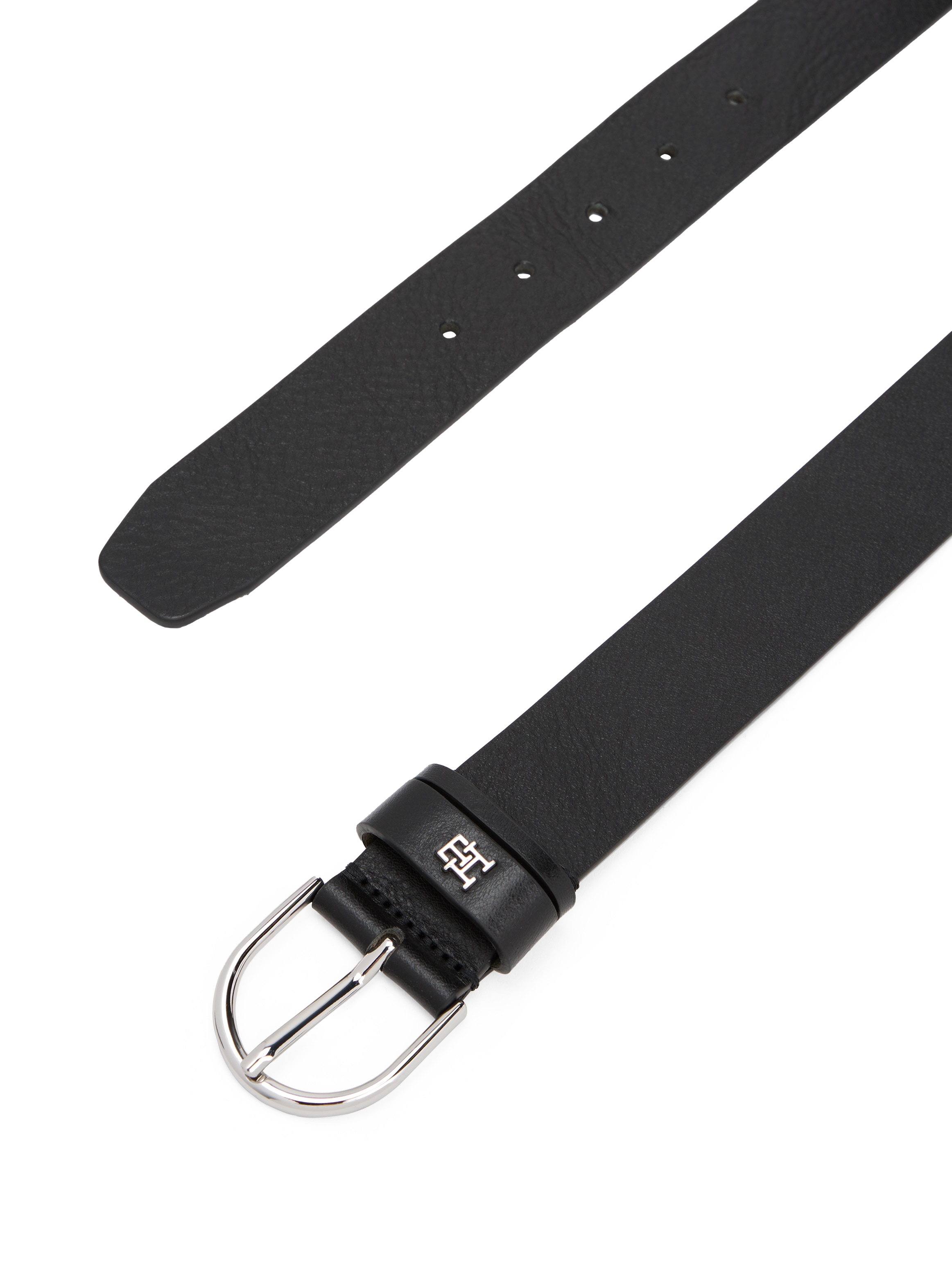Tommy Hilfiger Ledergürtel »ESSENTIAL EFFORTLESS 3.5«, Ovale Einfachdornschliesse, Logoemblem
